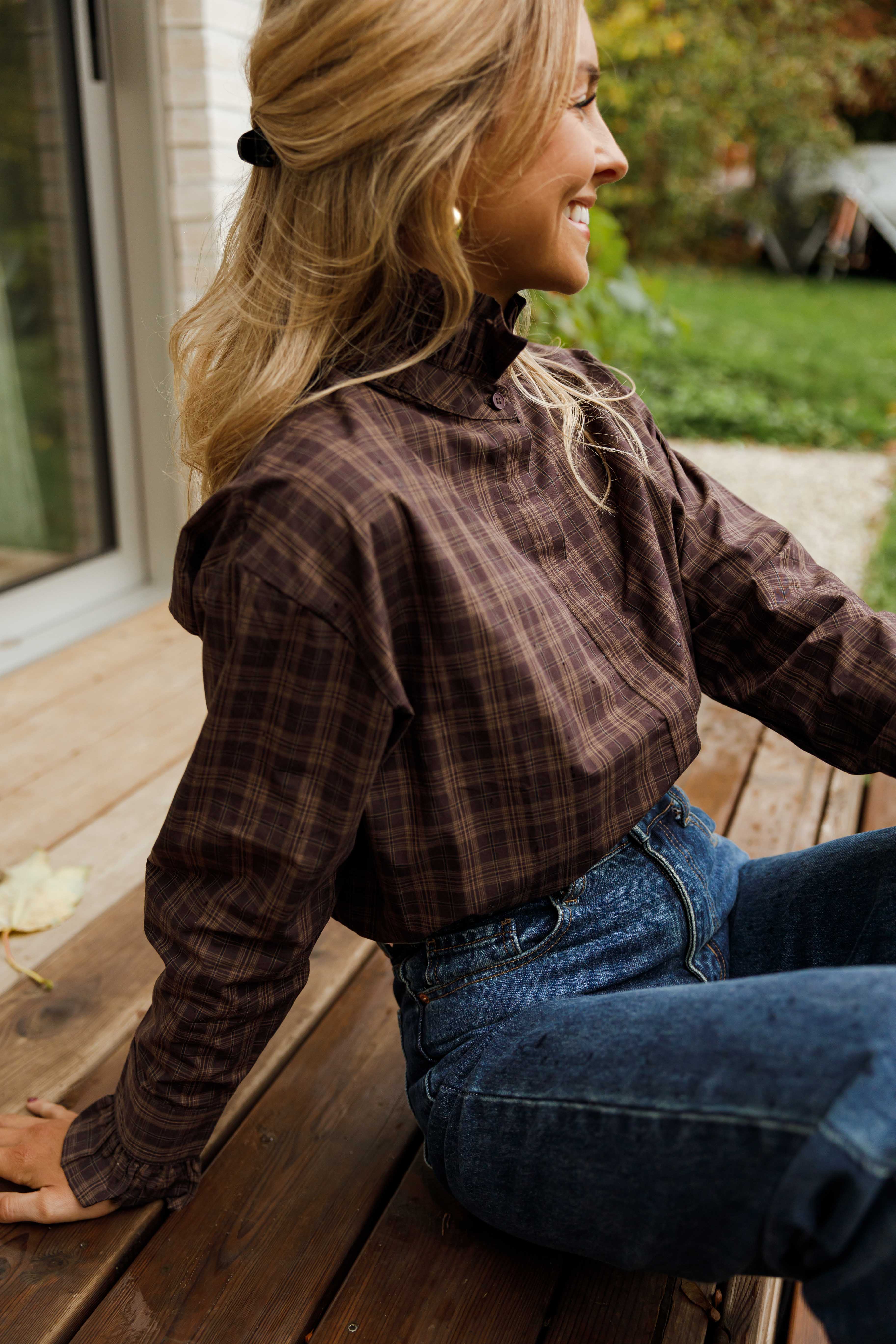 Chemise Therese Brune A Carreaux Easy Clothes