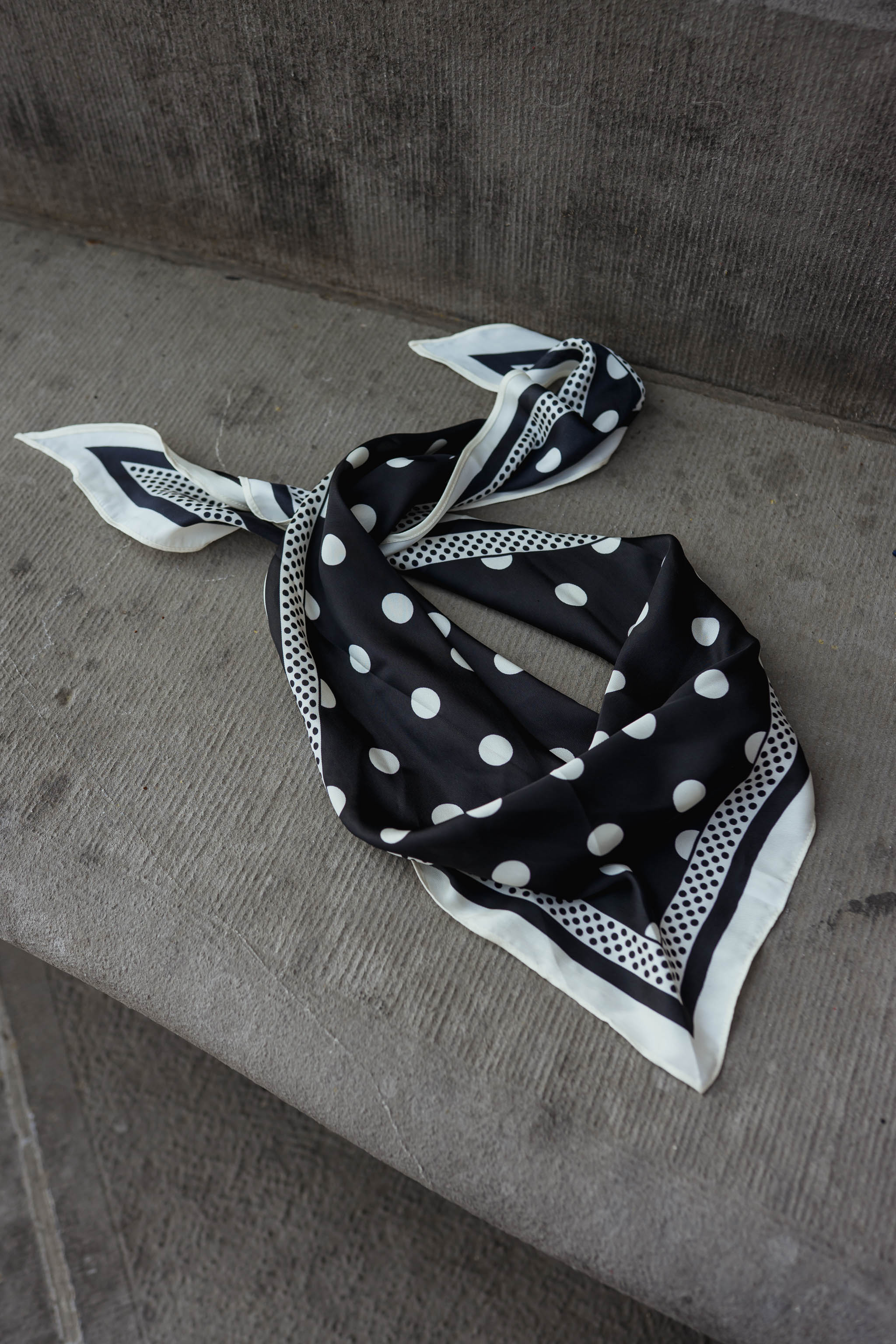 Zefira Scarf - Black Polka Dot - Silk – Easy Clothes