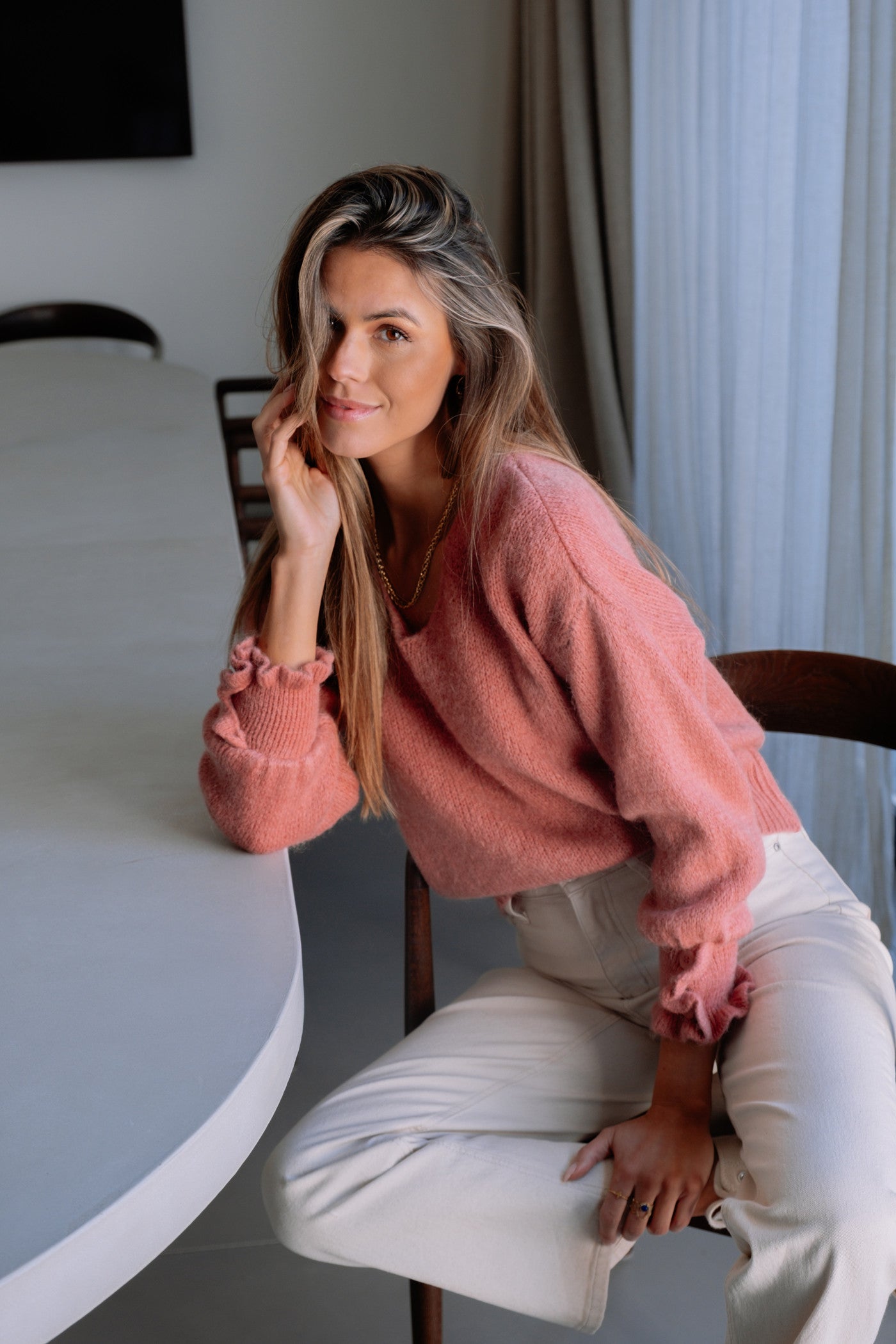 Maze Sweater old-rose – Easy Clothes