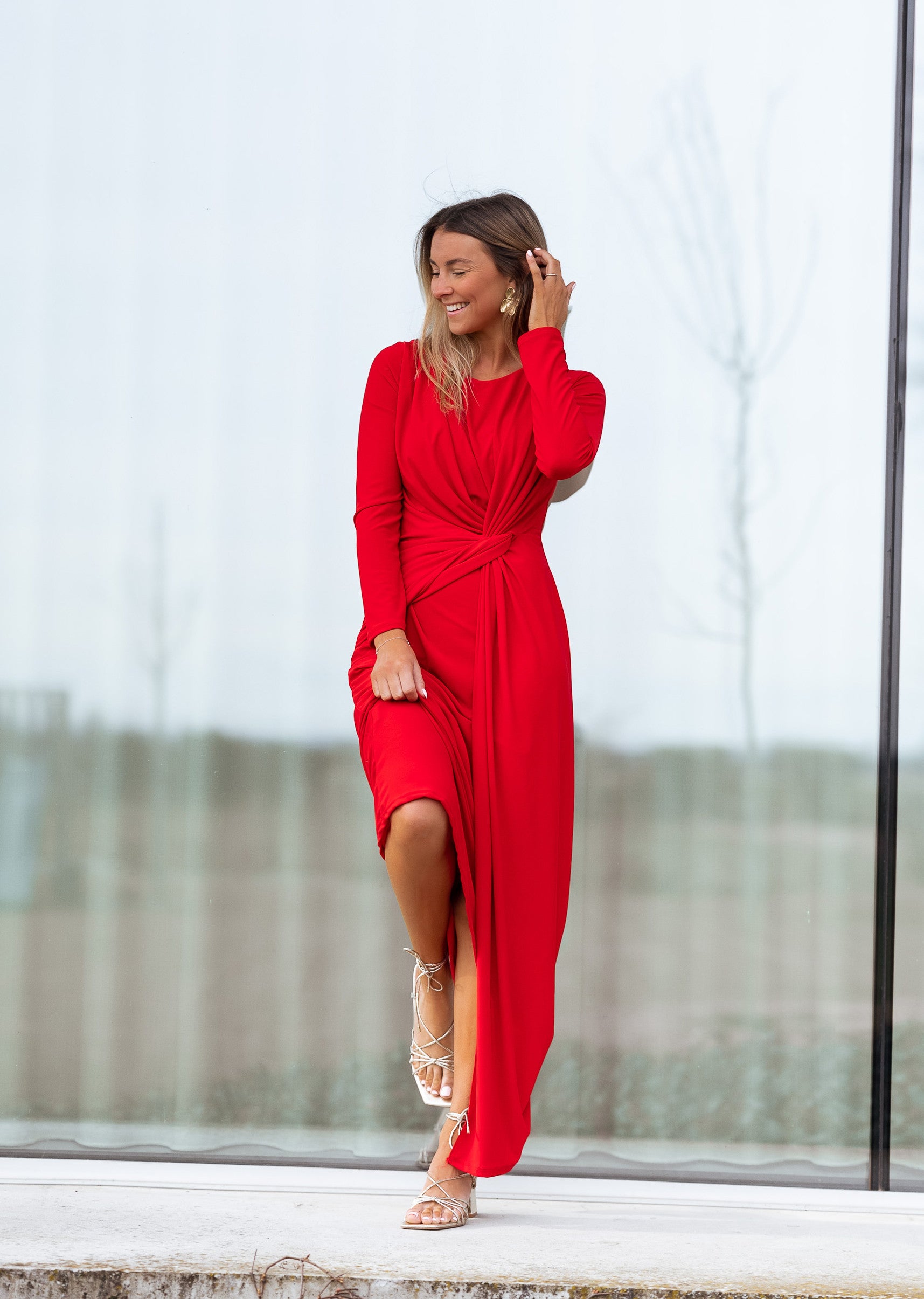 Bordeaux Robe Pull Femme Moulante Robe Rouge Livraison