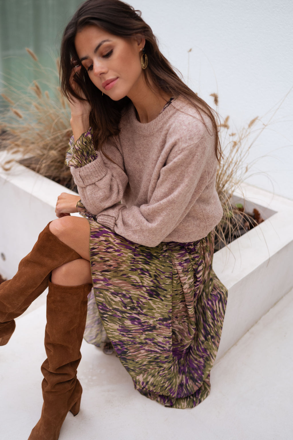 Robe Dola - verte à motifs
