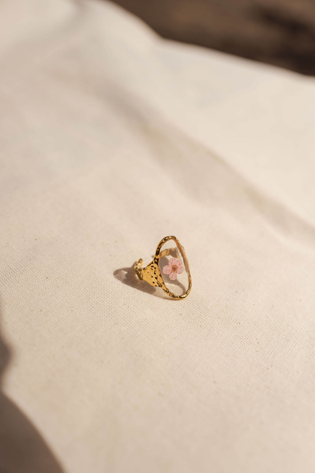 Bague Flowa - dorée et rose