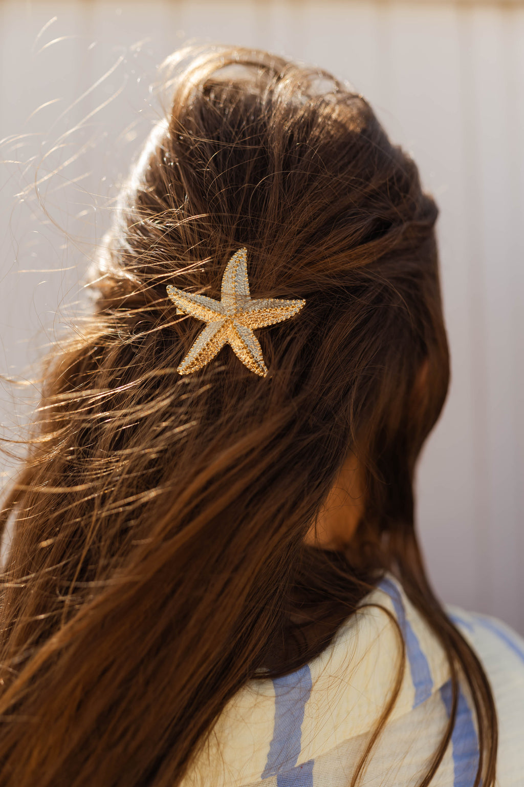 Barrette étoile de mer - dorée