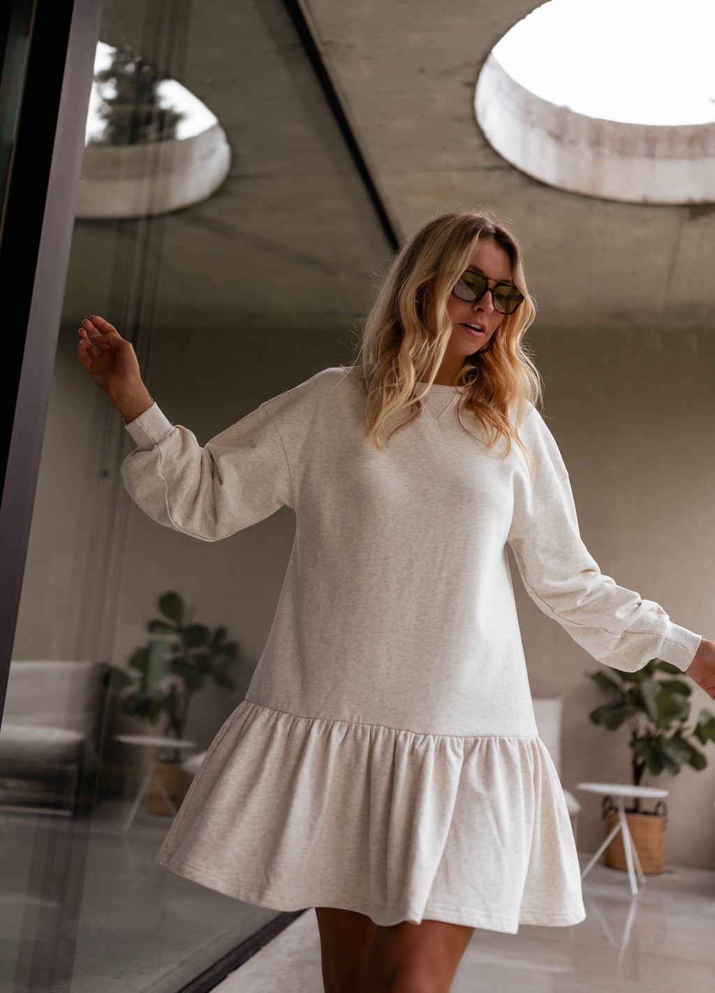 Robe pull grise best sale