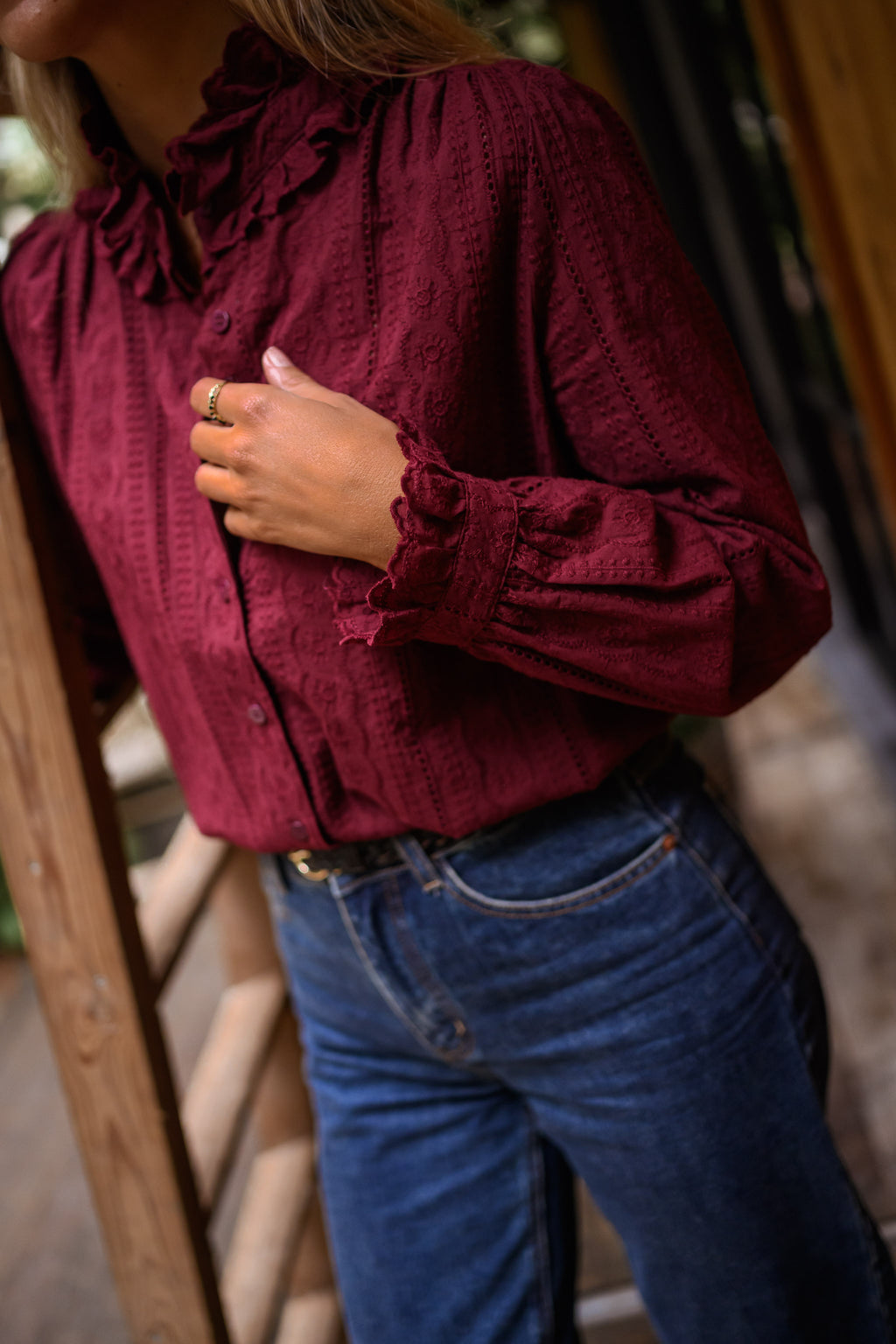 Blouse Dorota - bordeaux