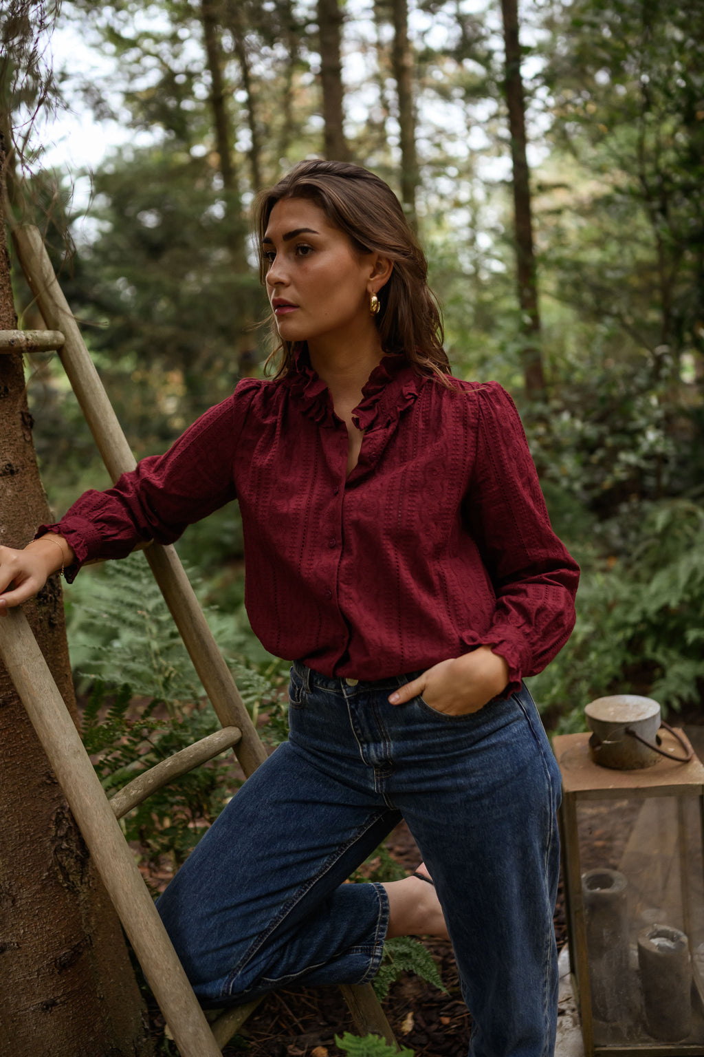 Blouse Dorota - bordeaux