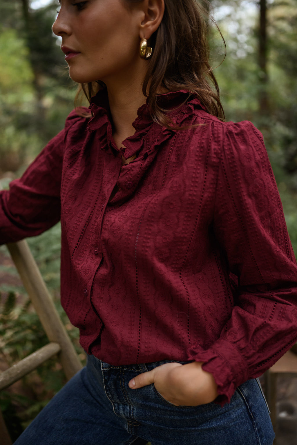 Blouse Dorota - bordeaux