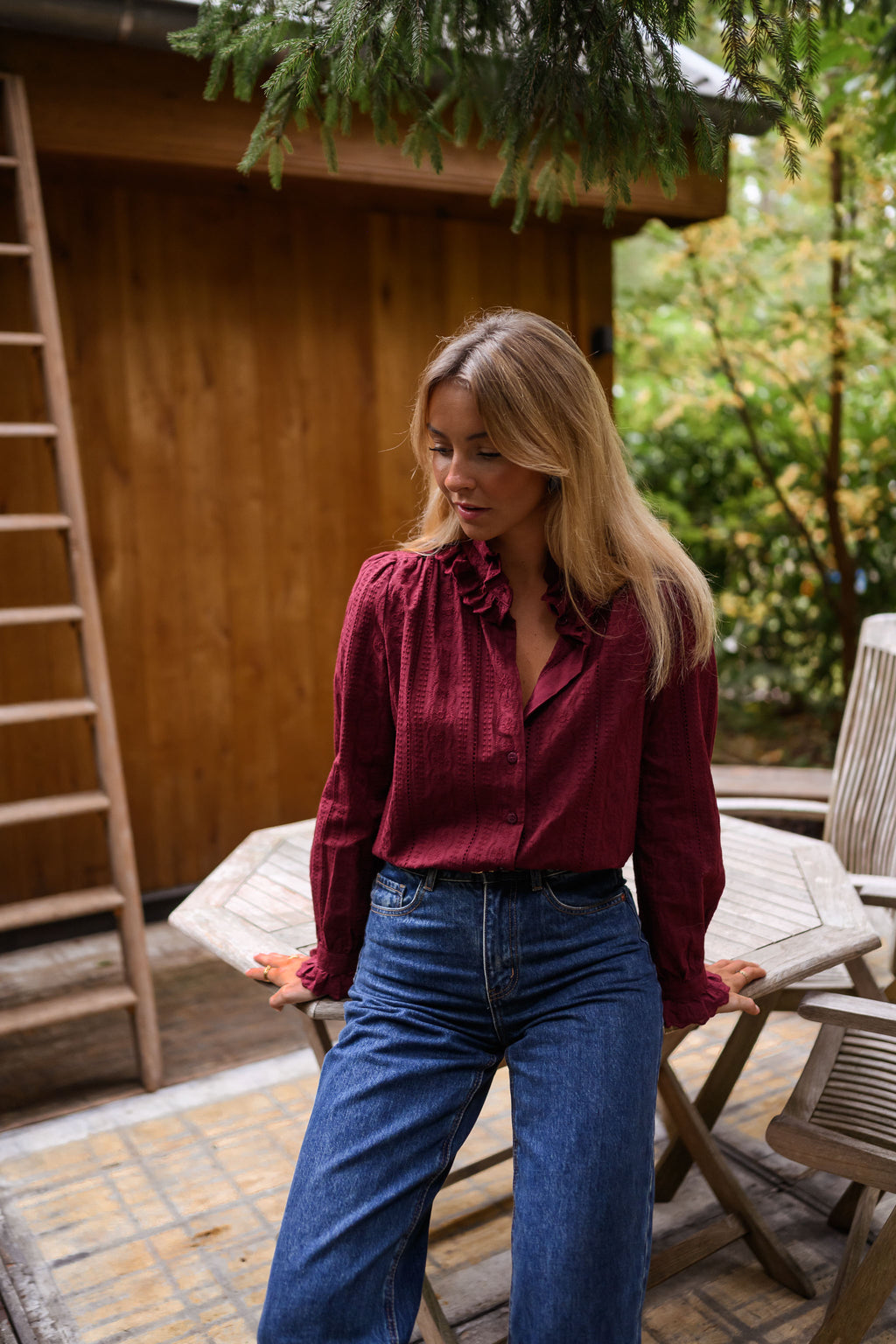 Blouse Dorota - bordeaux