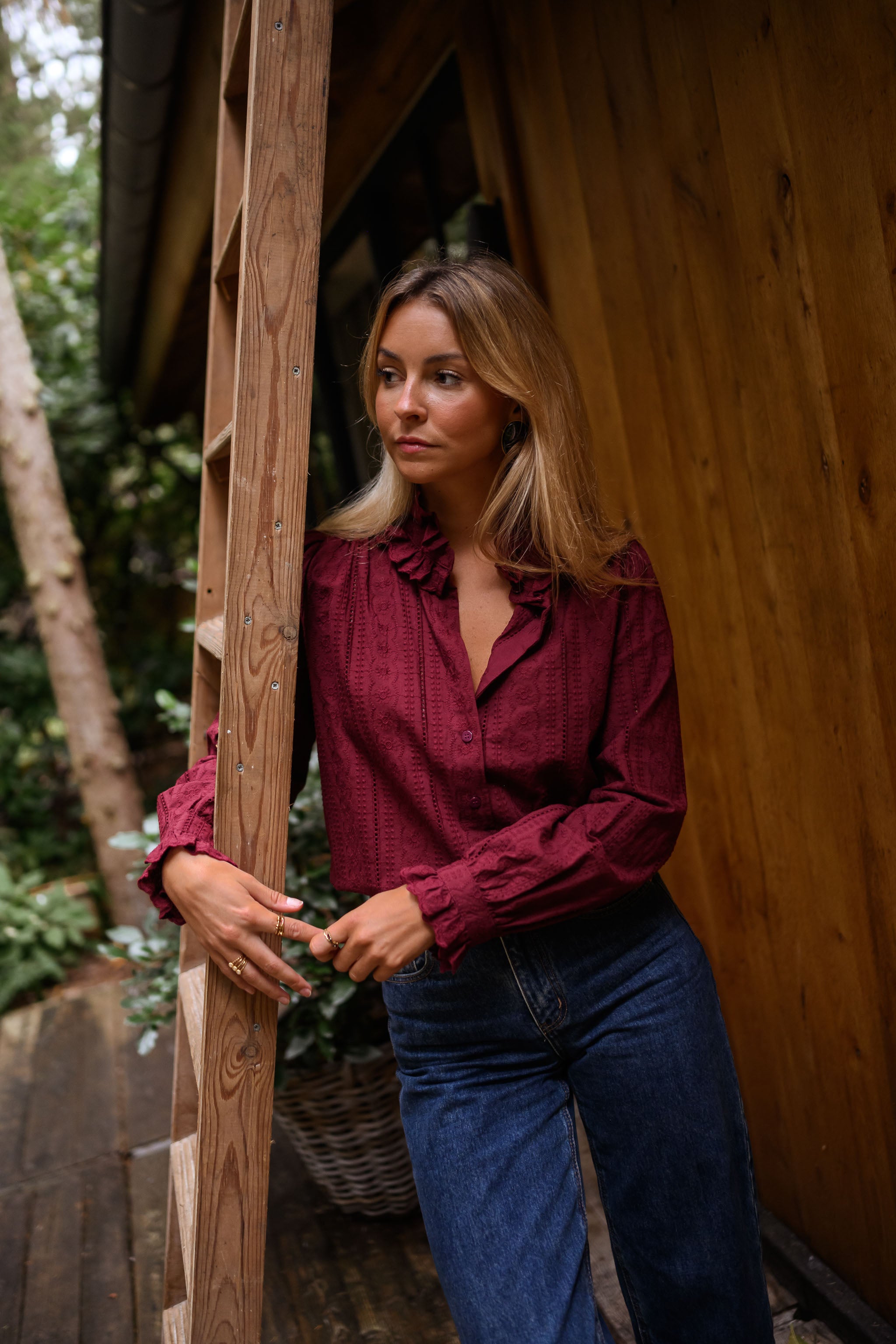 Blouse Dorota - bordeaux