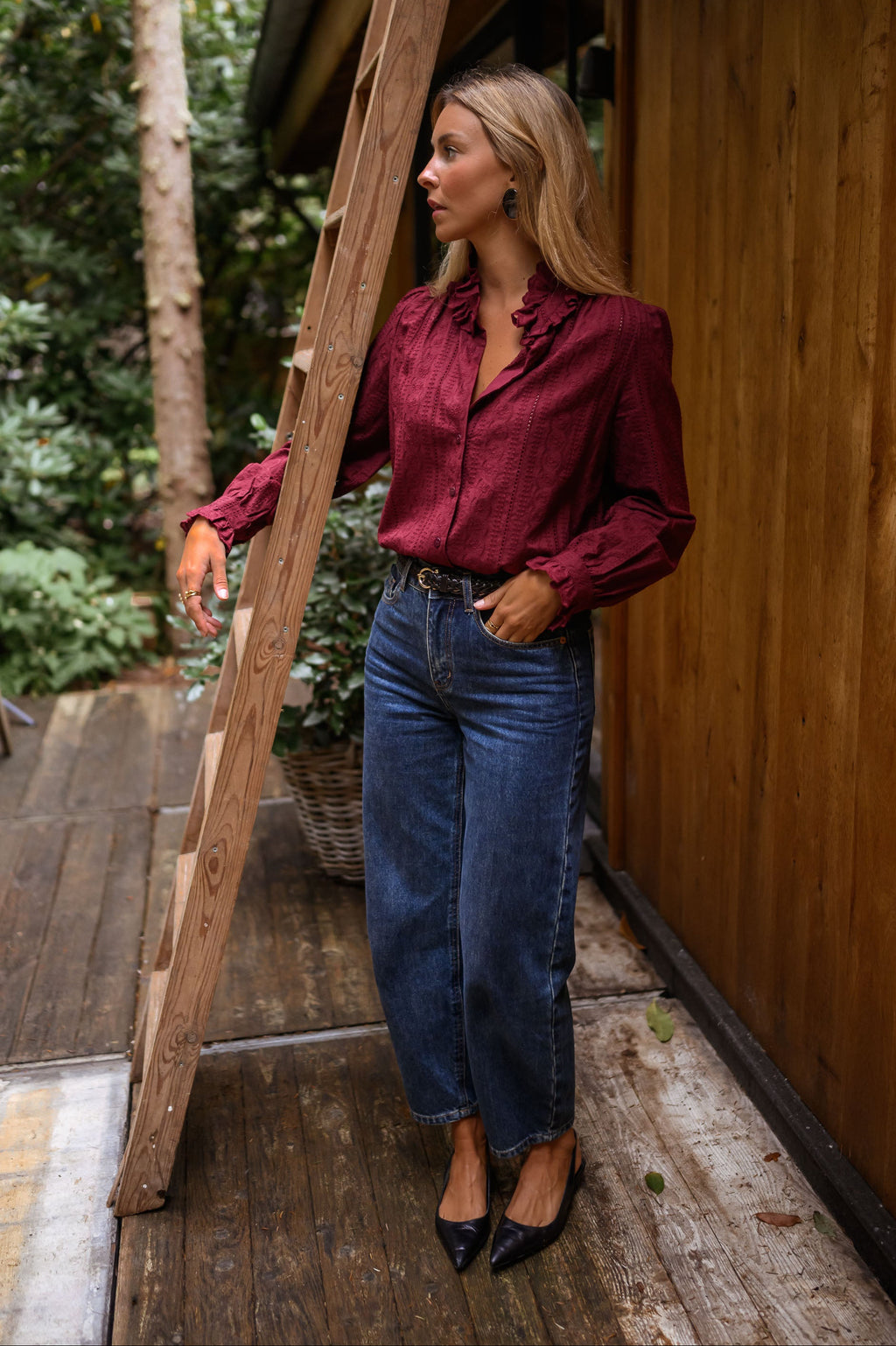 Blouse Dorota - bordeaux
