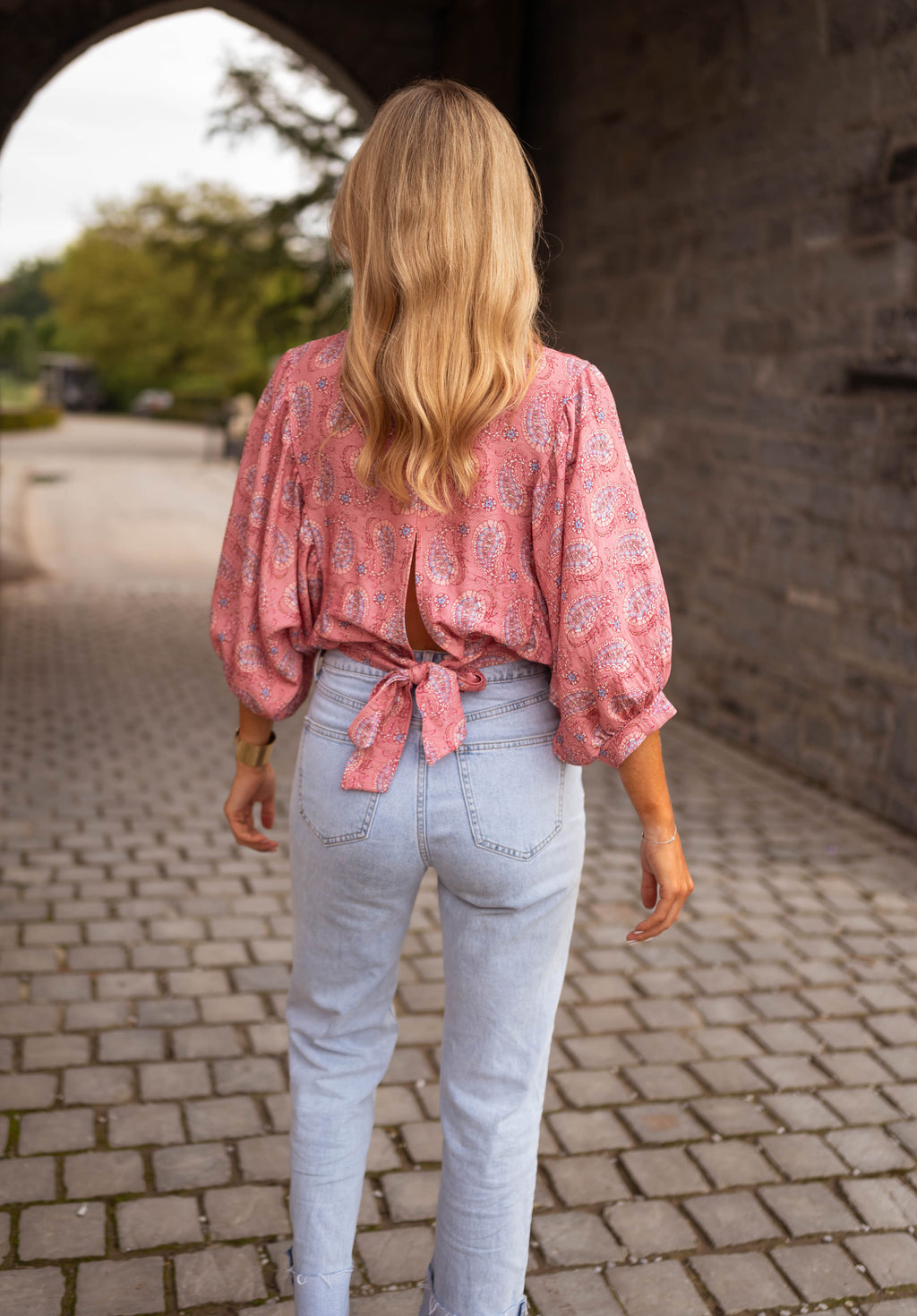 Karlou blouse - pink patterned