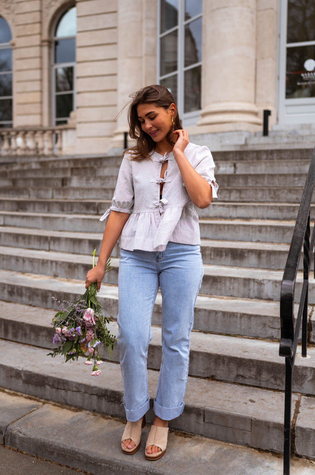 Blouse Myral - vichy lilas