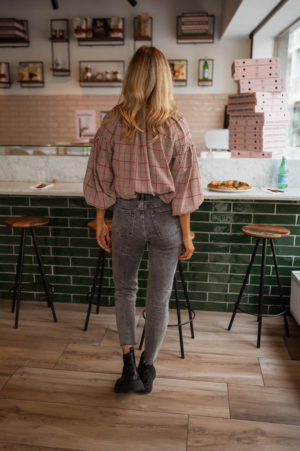 Nina blouse - checkered