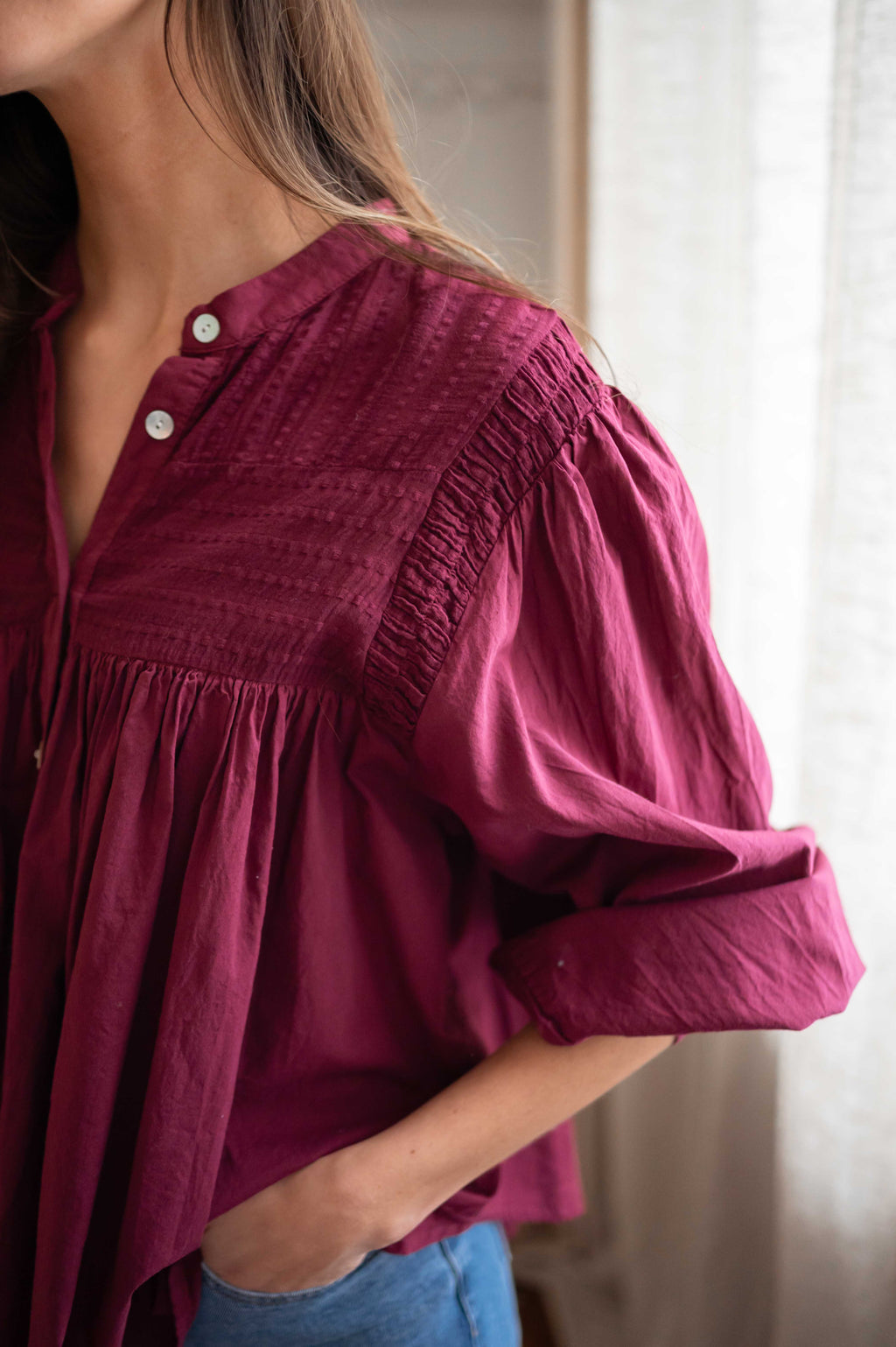 Wilva blouse - burgundy