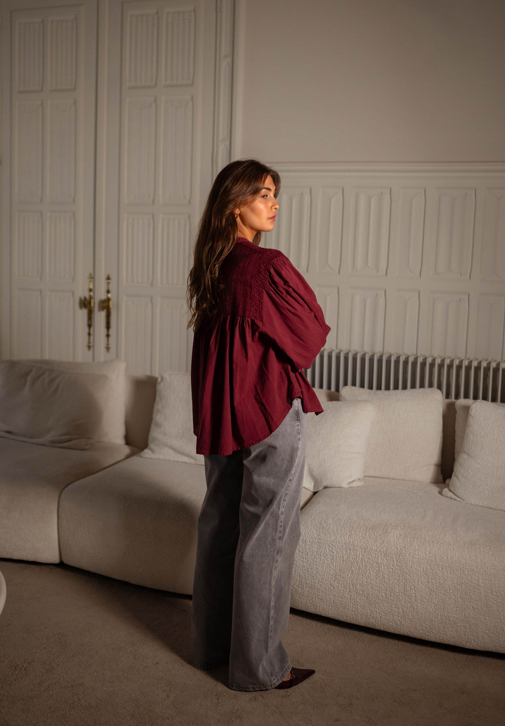 Wilva blouse - burgundy