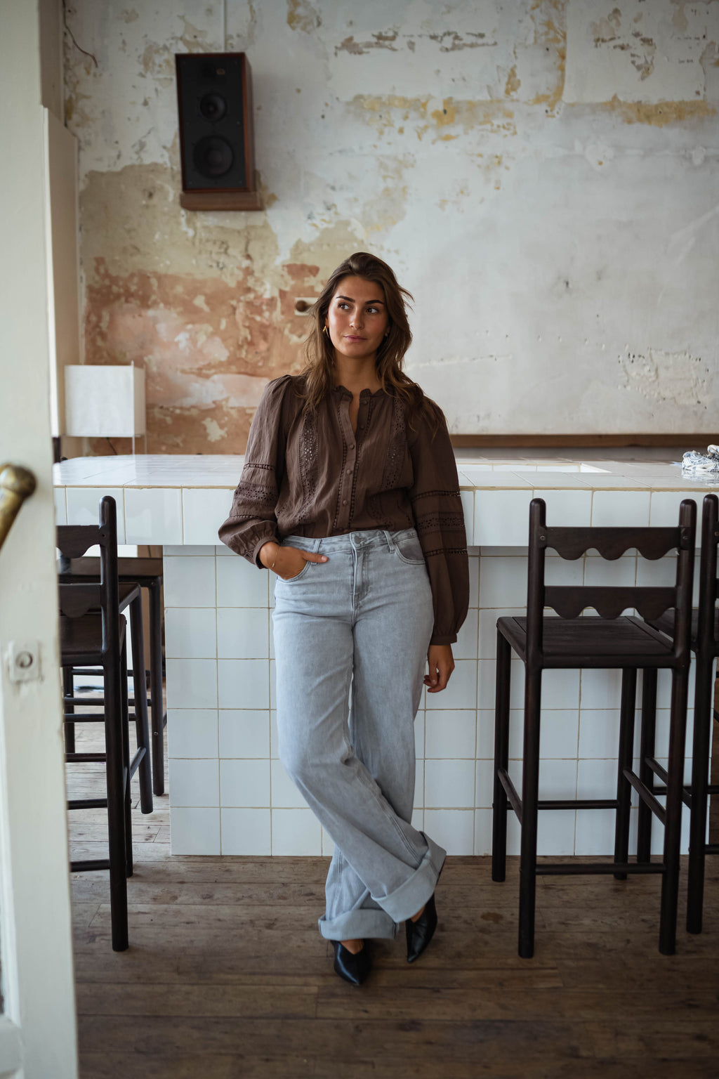 Blouse Grain - chocolat