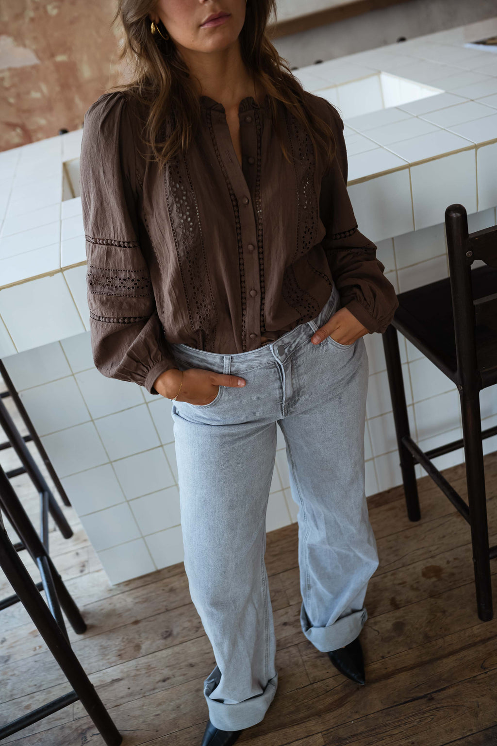 Blouse Grain - chocolat