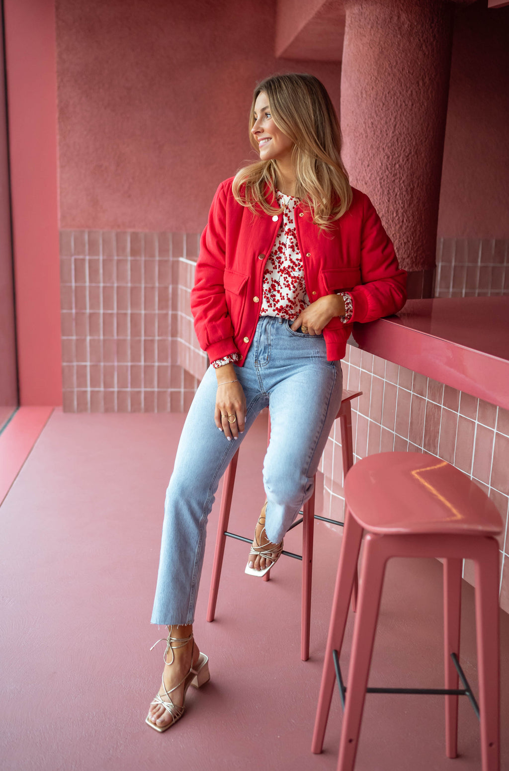 Angelina bomber - red