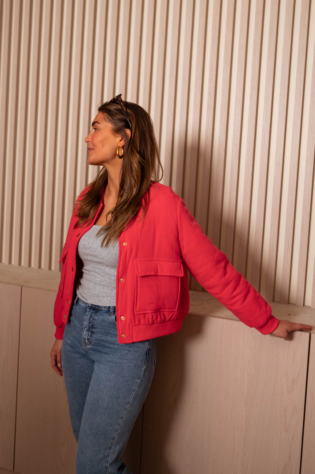 Angelina bomber - red