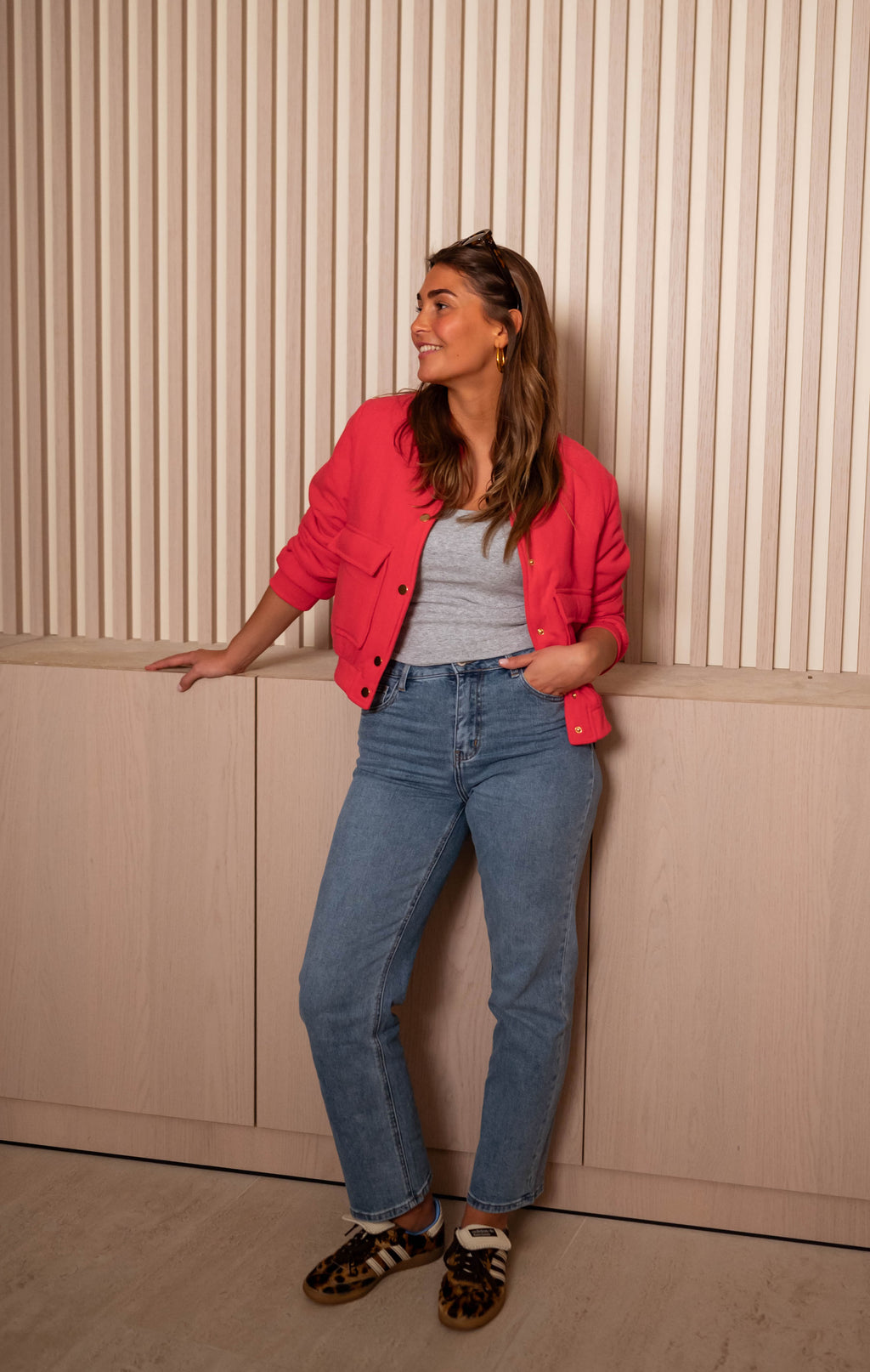 Angelina bomber - red