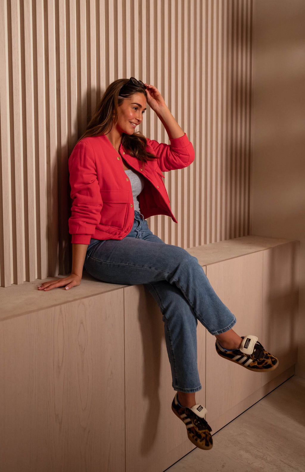 Angelina bomber - red
