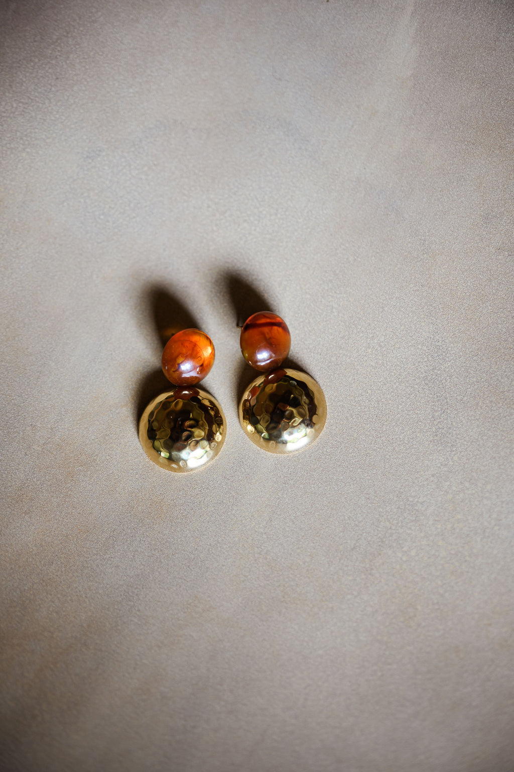 Boucles d’oreilles Joal - dorées et brunes