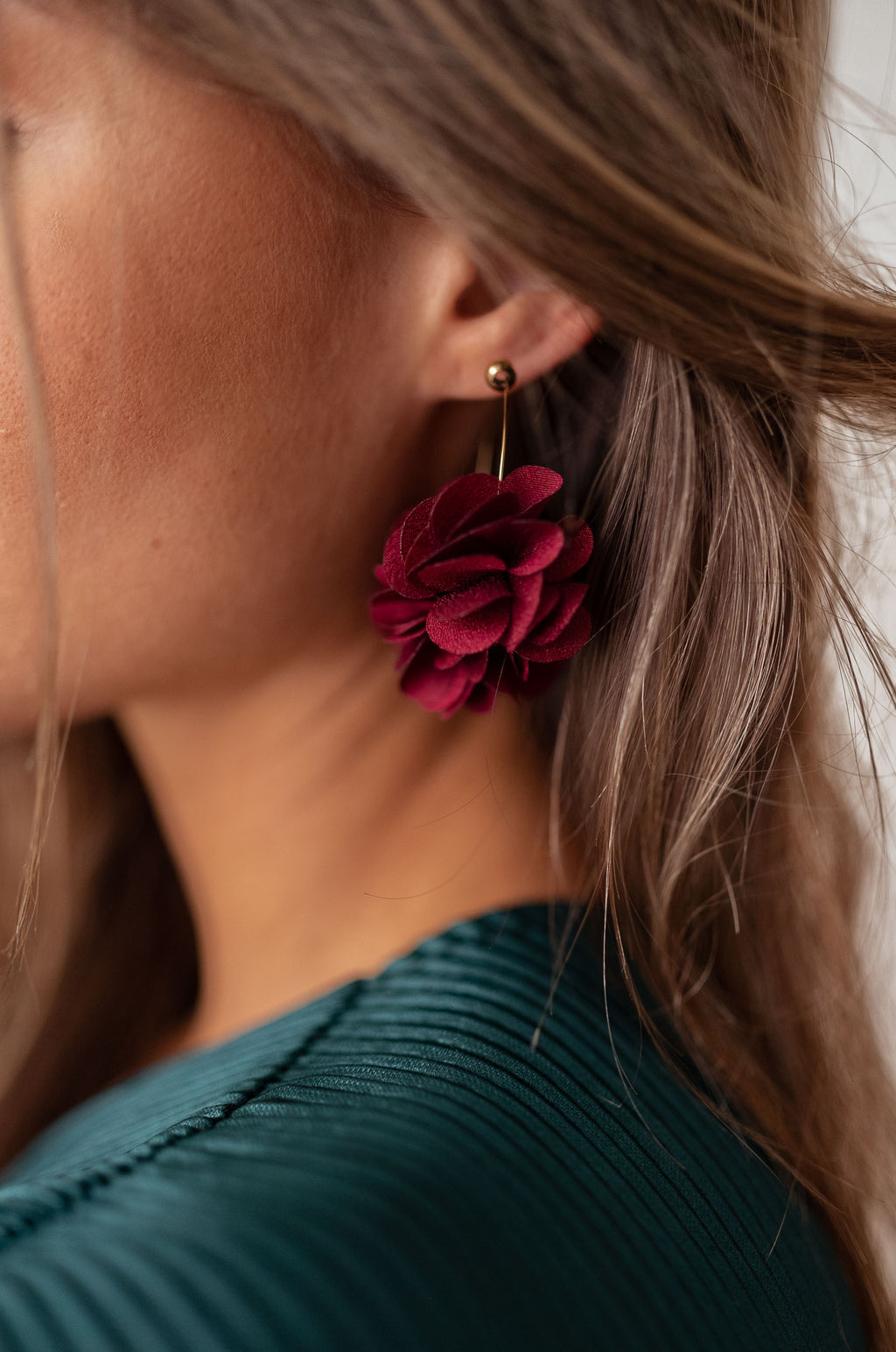 Boucles d’oreilles Tamara - bordeaux