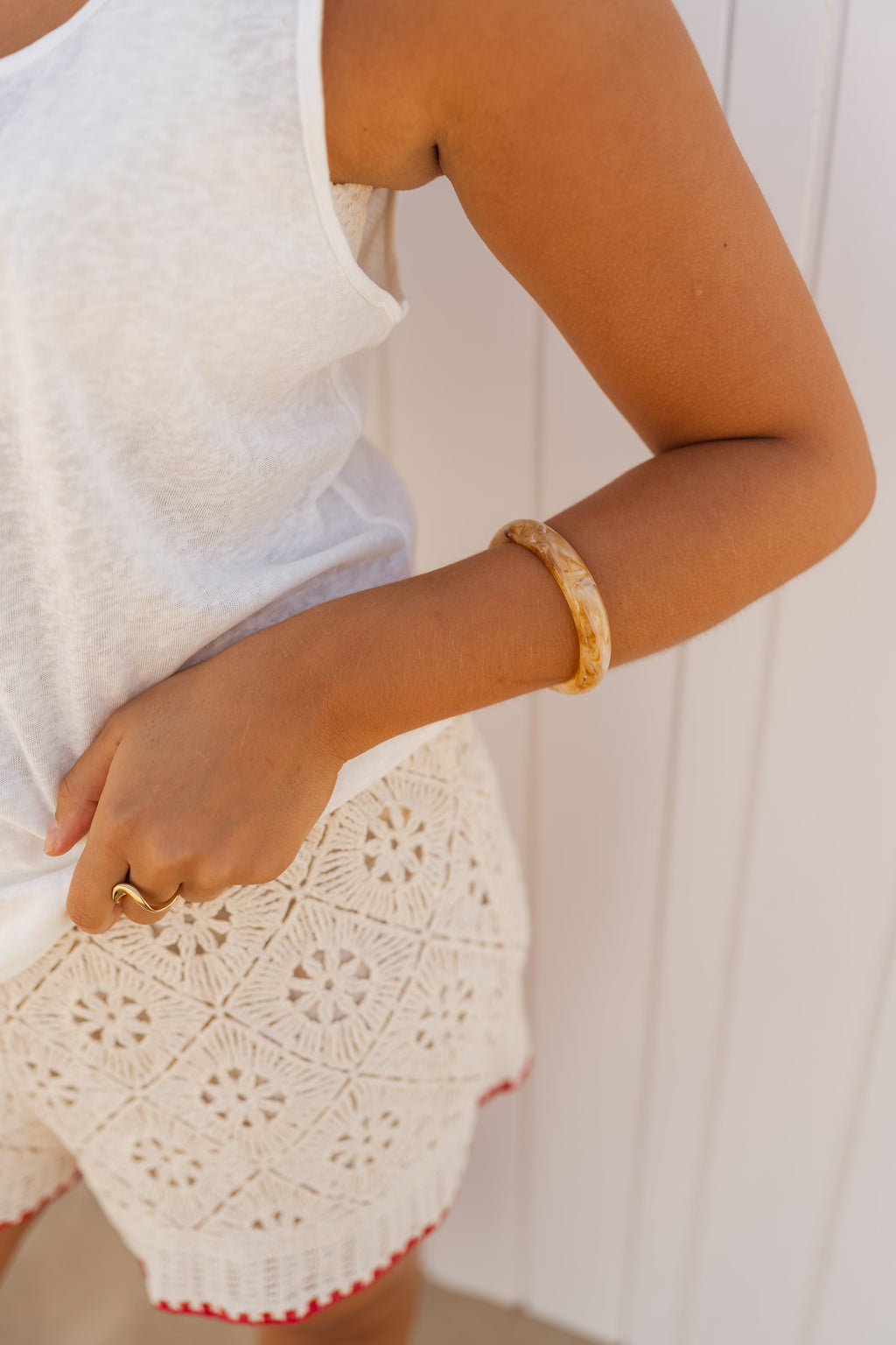 Bracelet Spence - ivoire et brun
