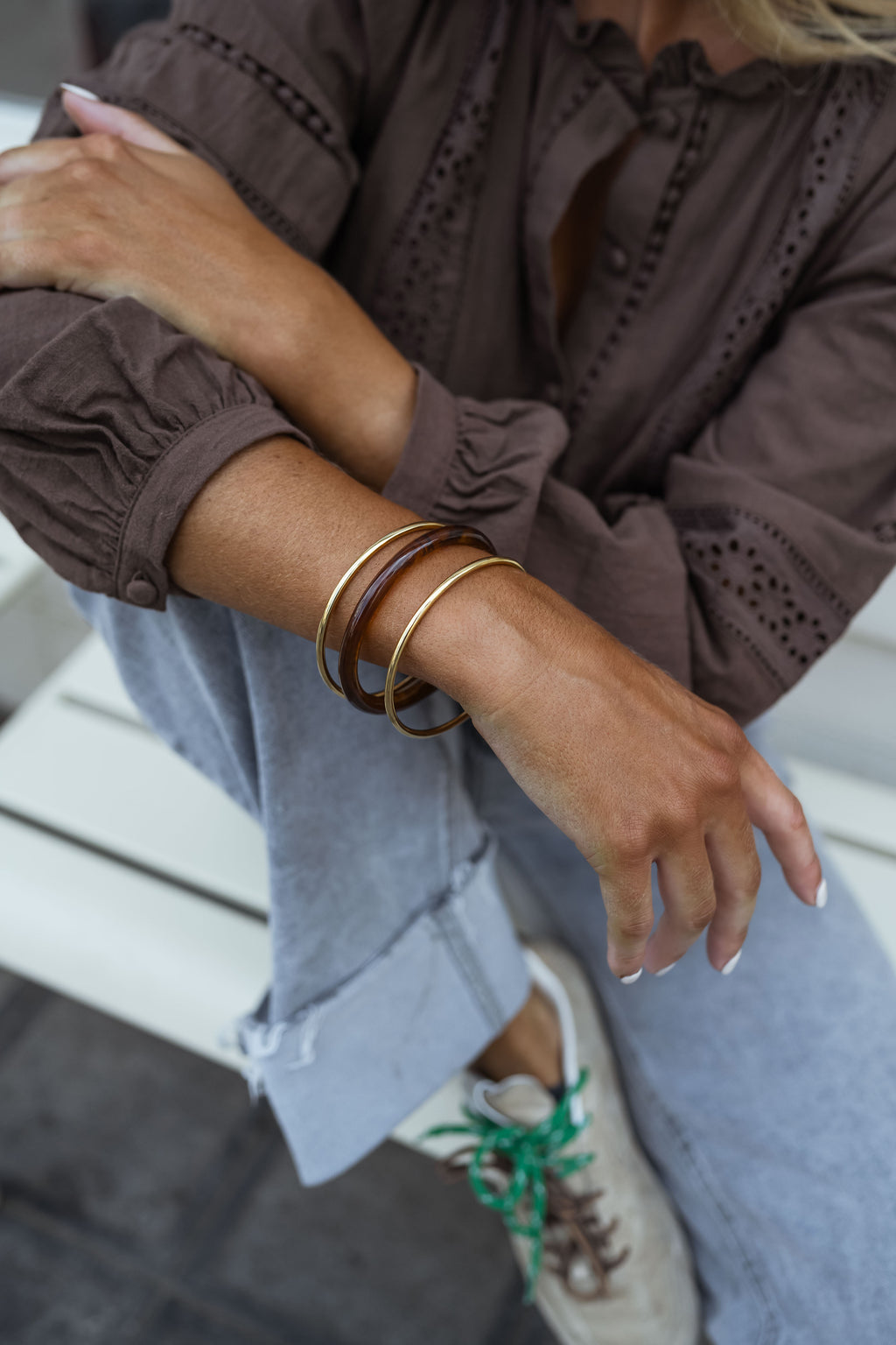 Bracelets Laria - bruns et dorés