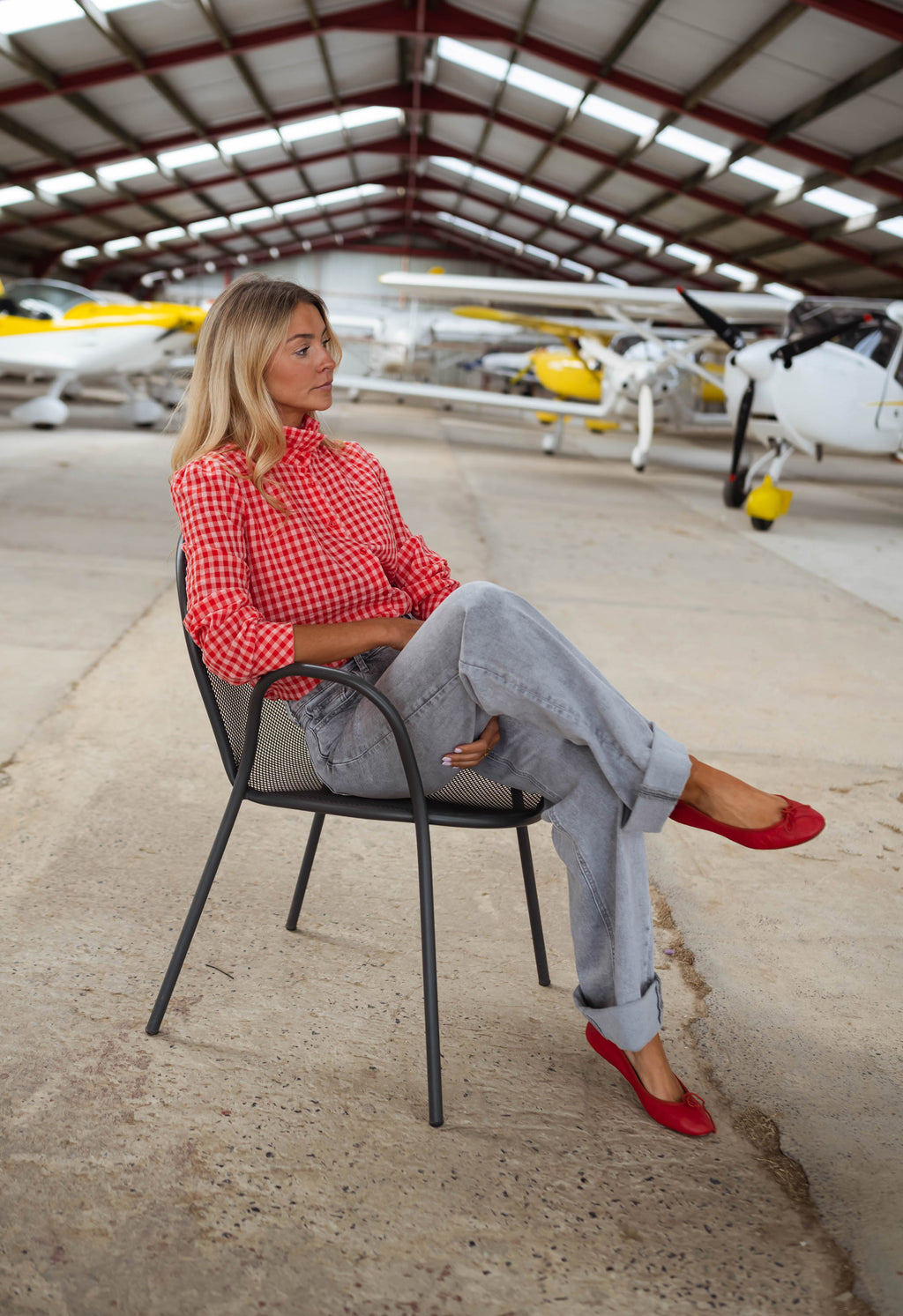 Chemise Lili - rouge et orange