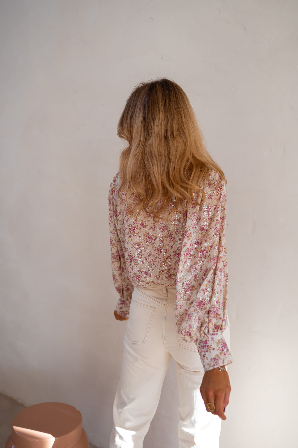 Nara shirt - beige and pink