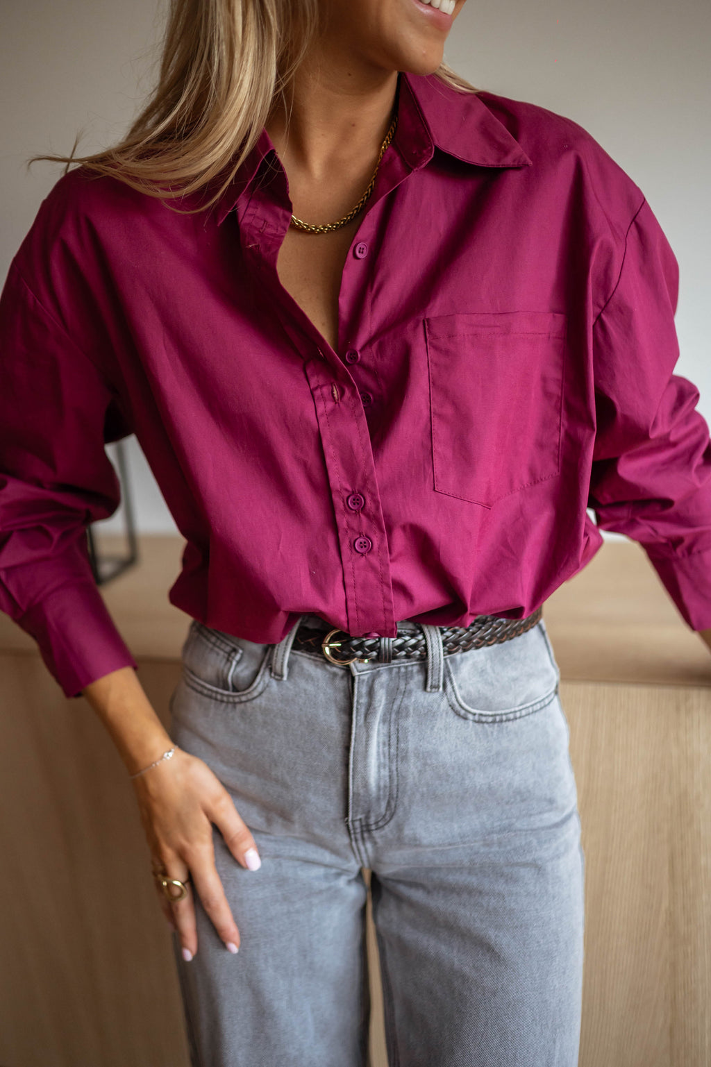 Nyno shirt creation - burgundy