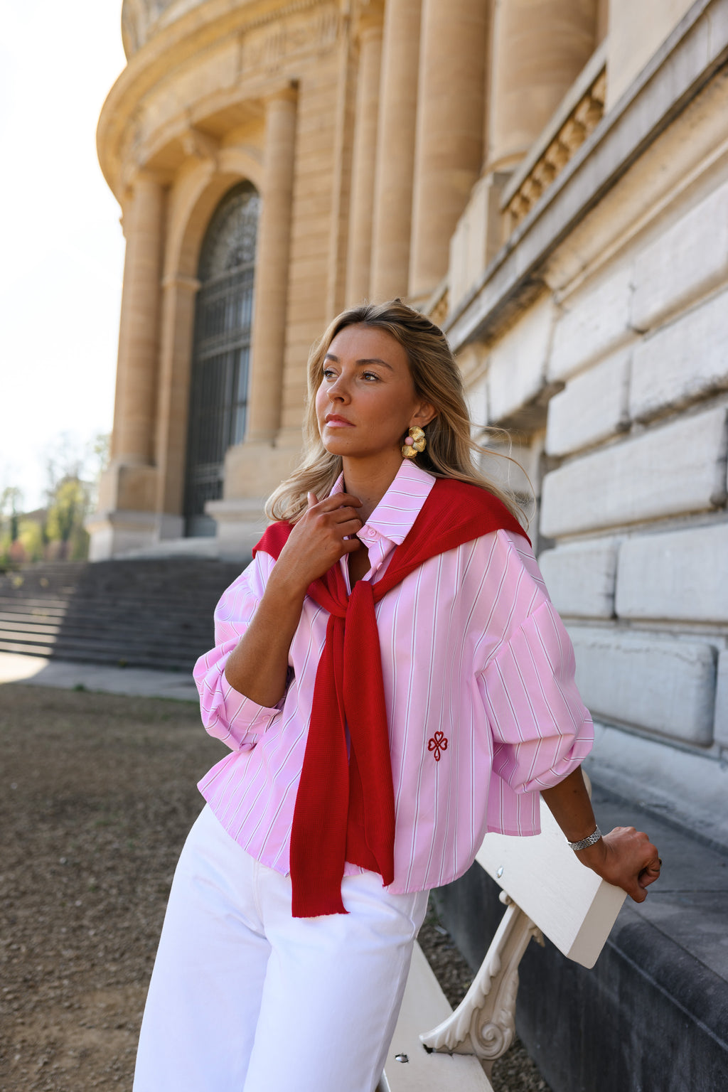 Chemise Robbie - Rose A Lignes - Easy Clothes