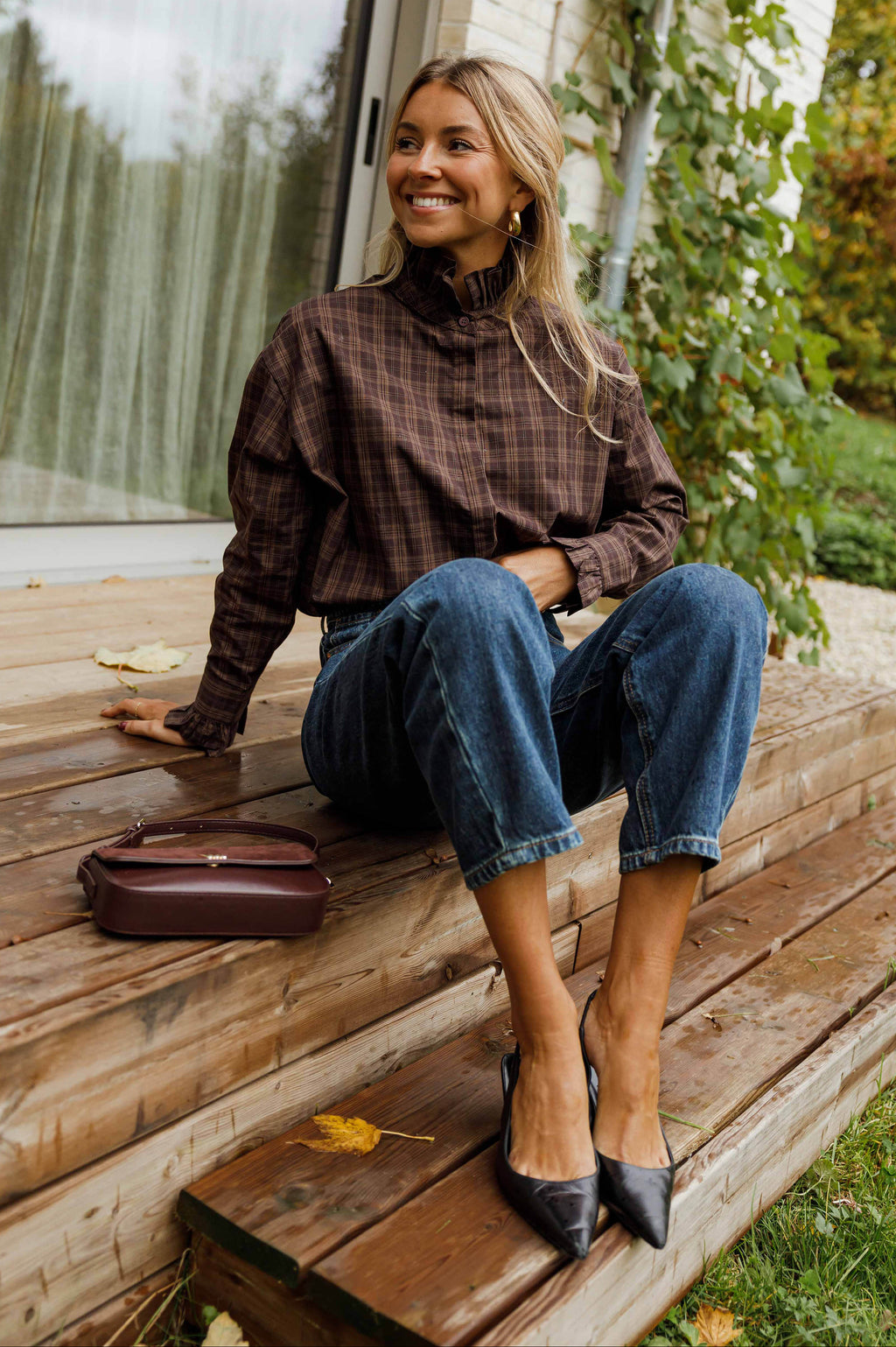 Chemise Therese - brune à carreaux