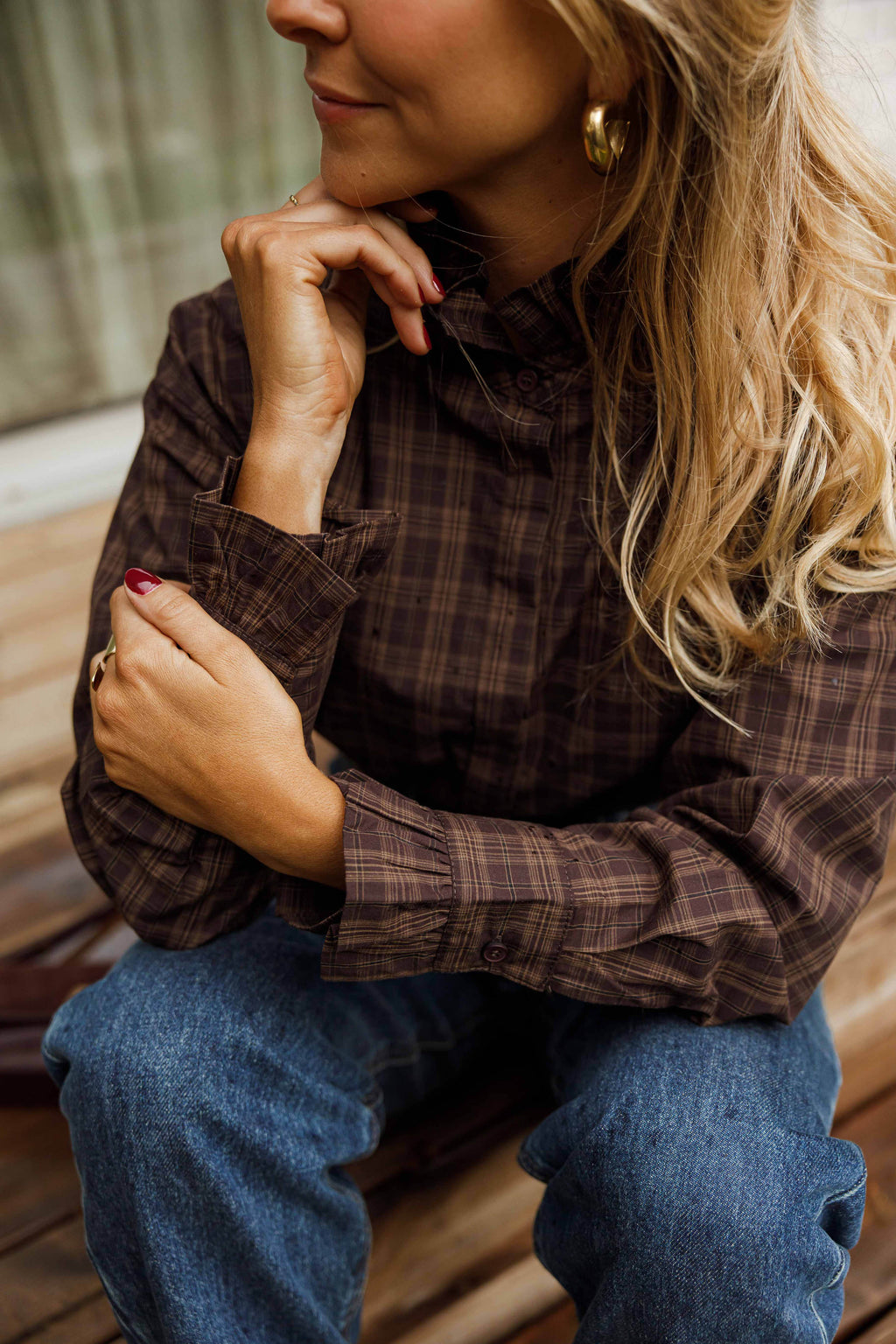 Chemise Therese - brune à carreaux