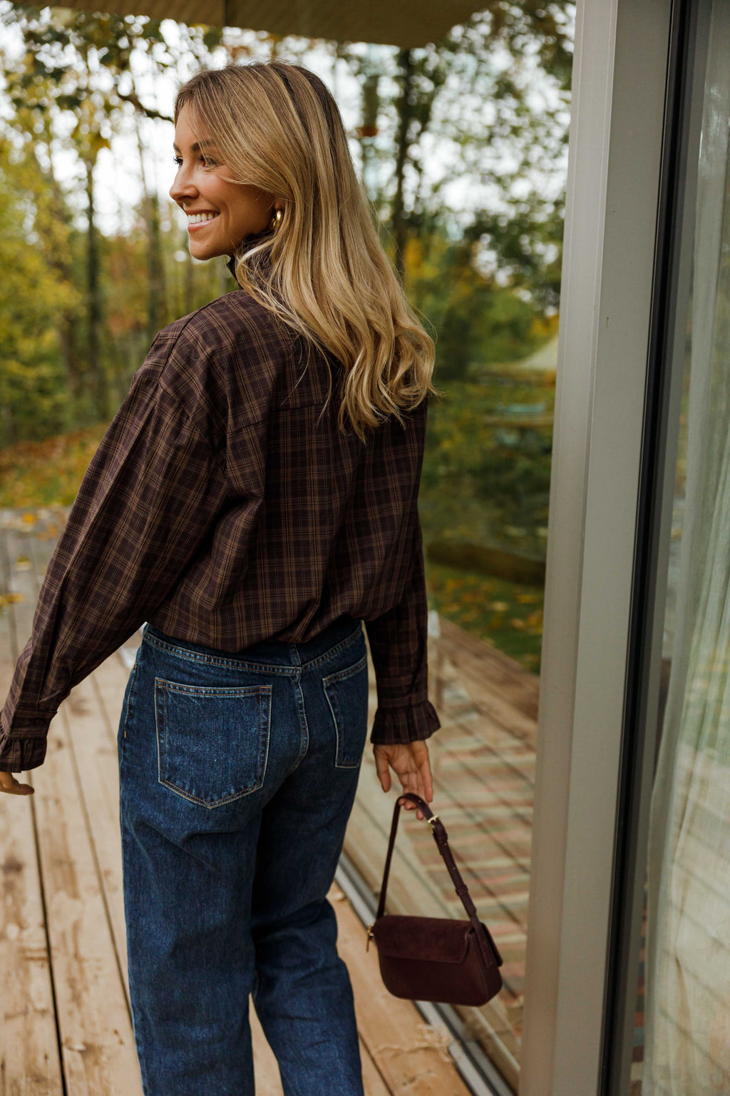 Chemise Therese - brune à carreaux