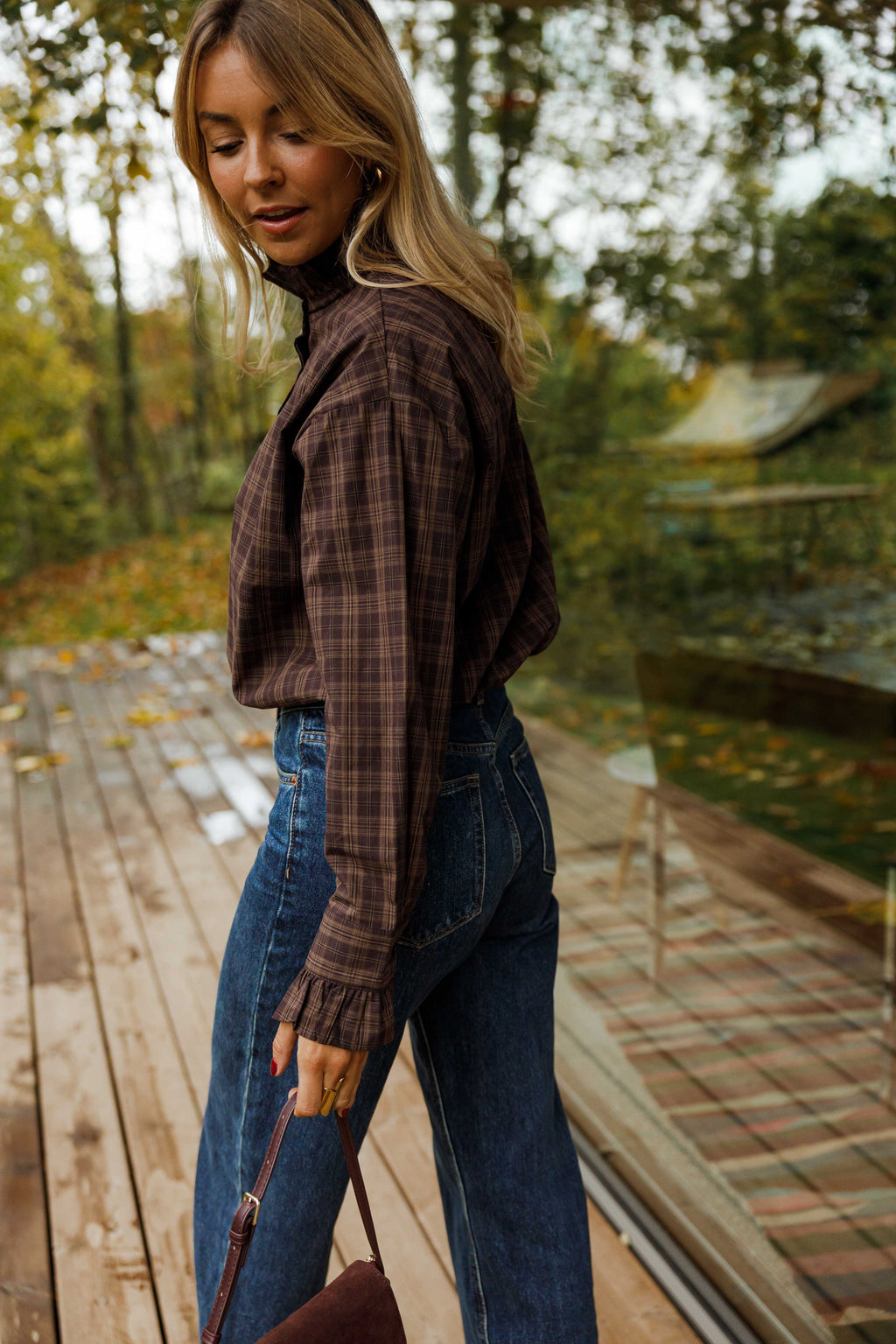 Chemise Therese - brune à carreaux