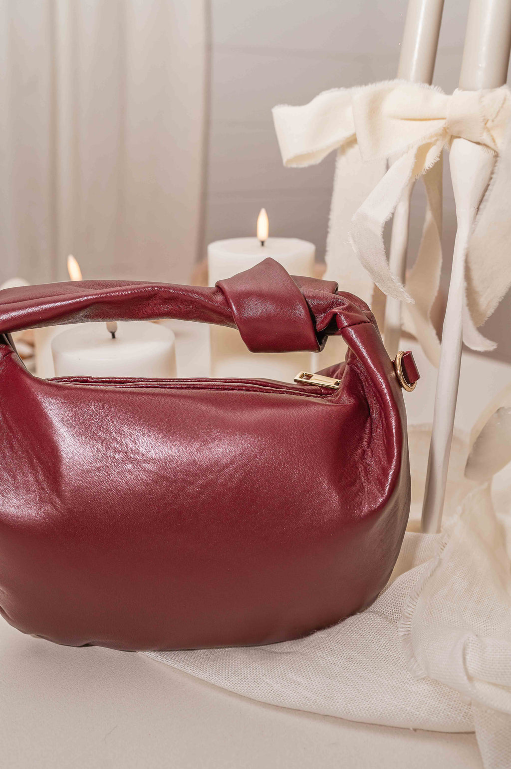 Nella bag - burgundy leather
