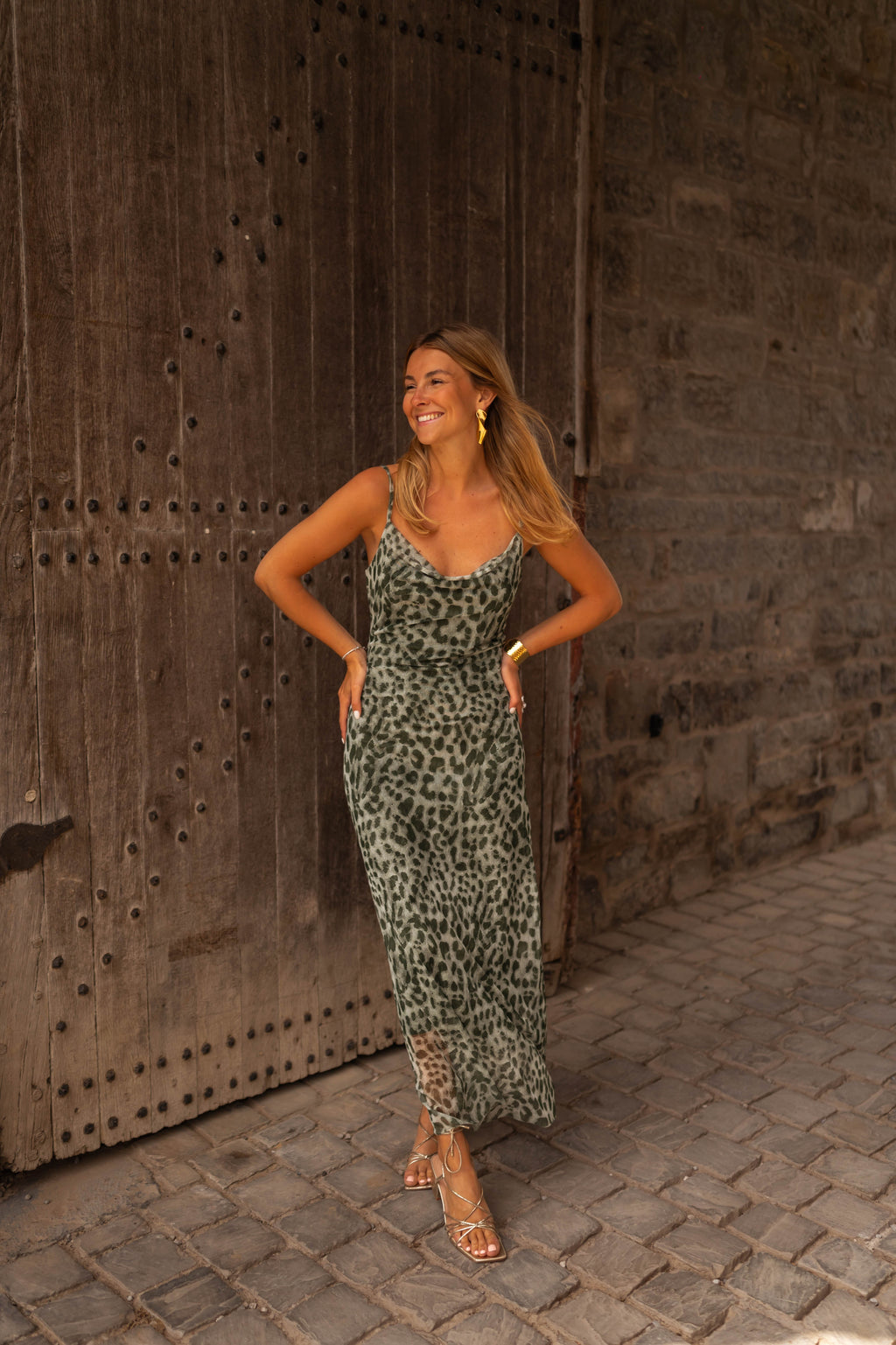 Ludo dress - khaki leopard