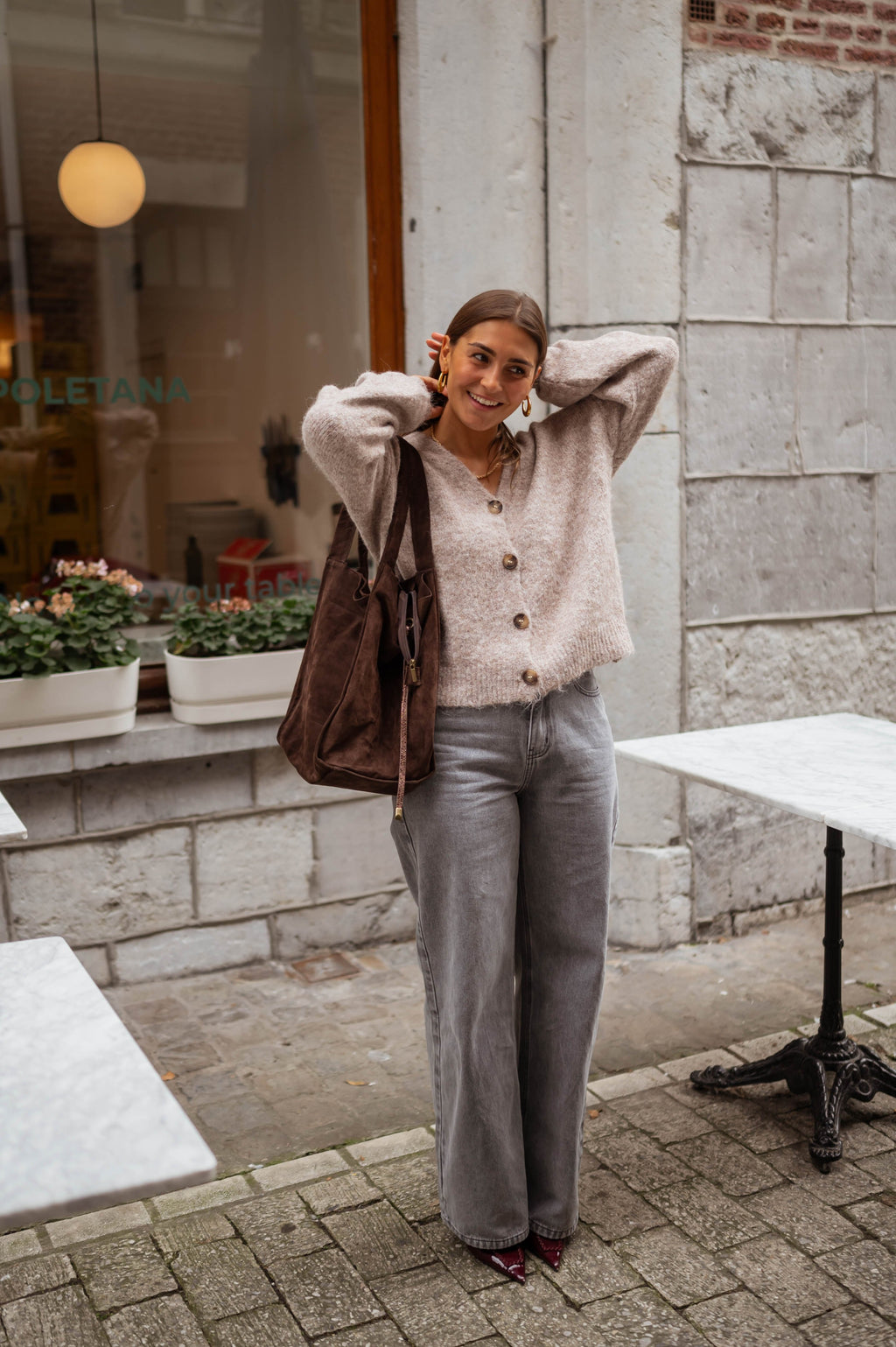 Elyne cardigan - taupe