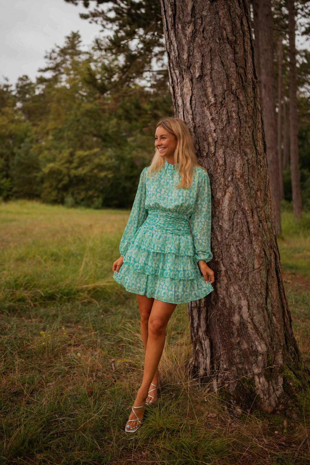 Manaé dress - blue and green