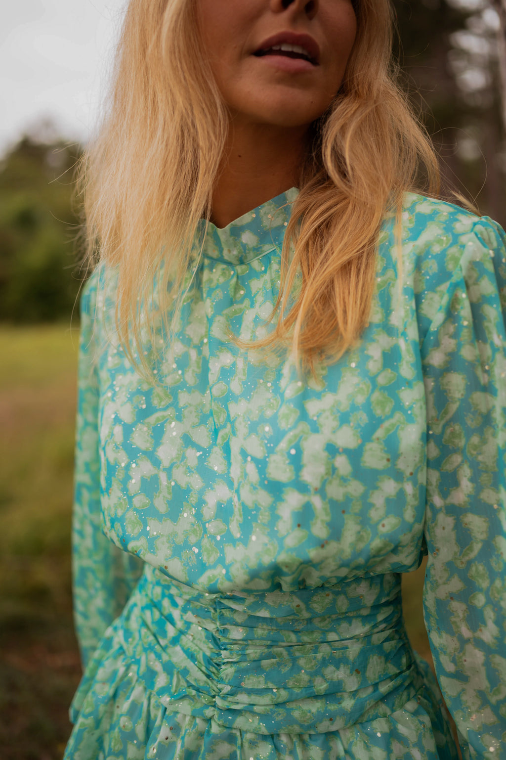 Manaé dress - blue and green
