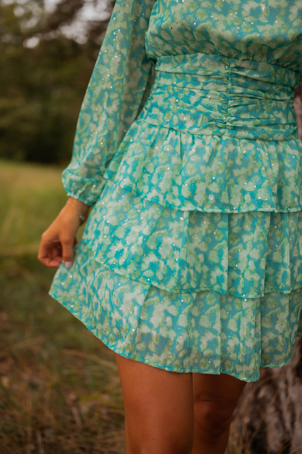 Manaé dress - blue and green