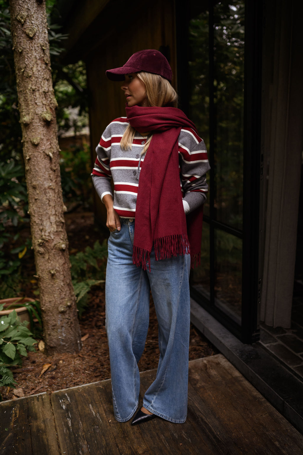 Ronald scarf - burgundy