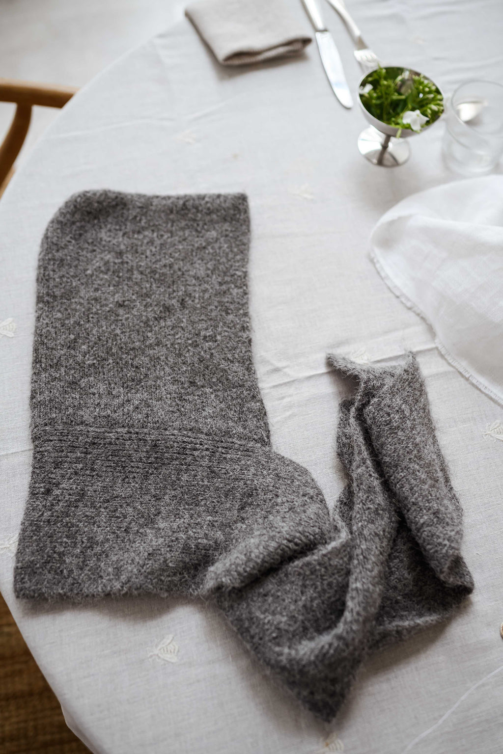 Echarpe avec capuche Giada - grise