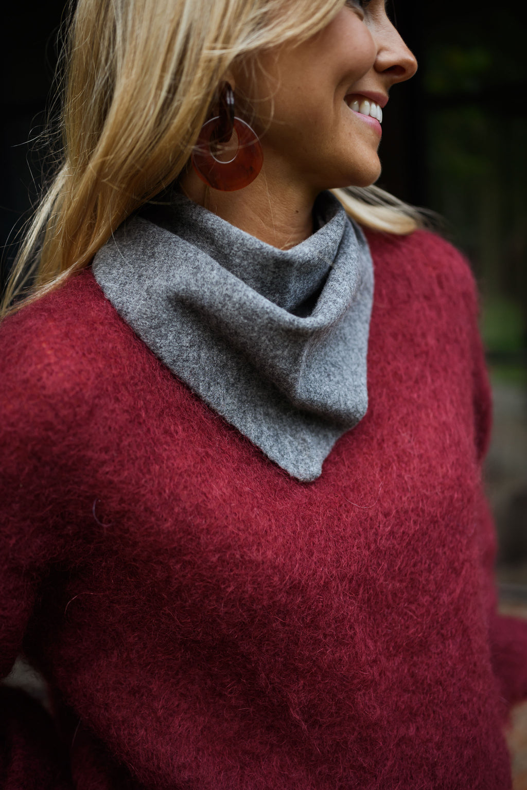 Foulard Demi - gris foncé