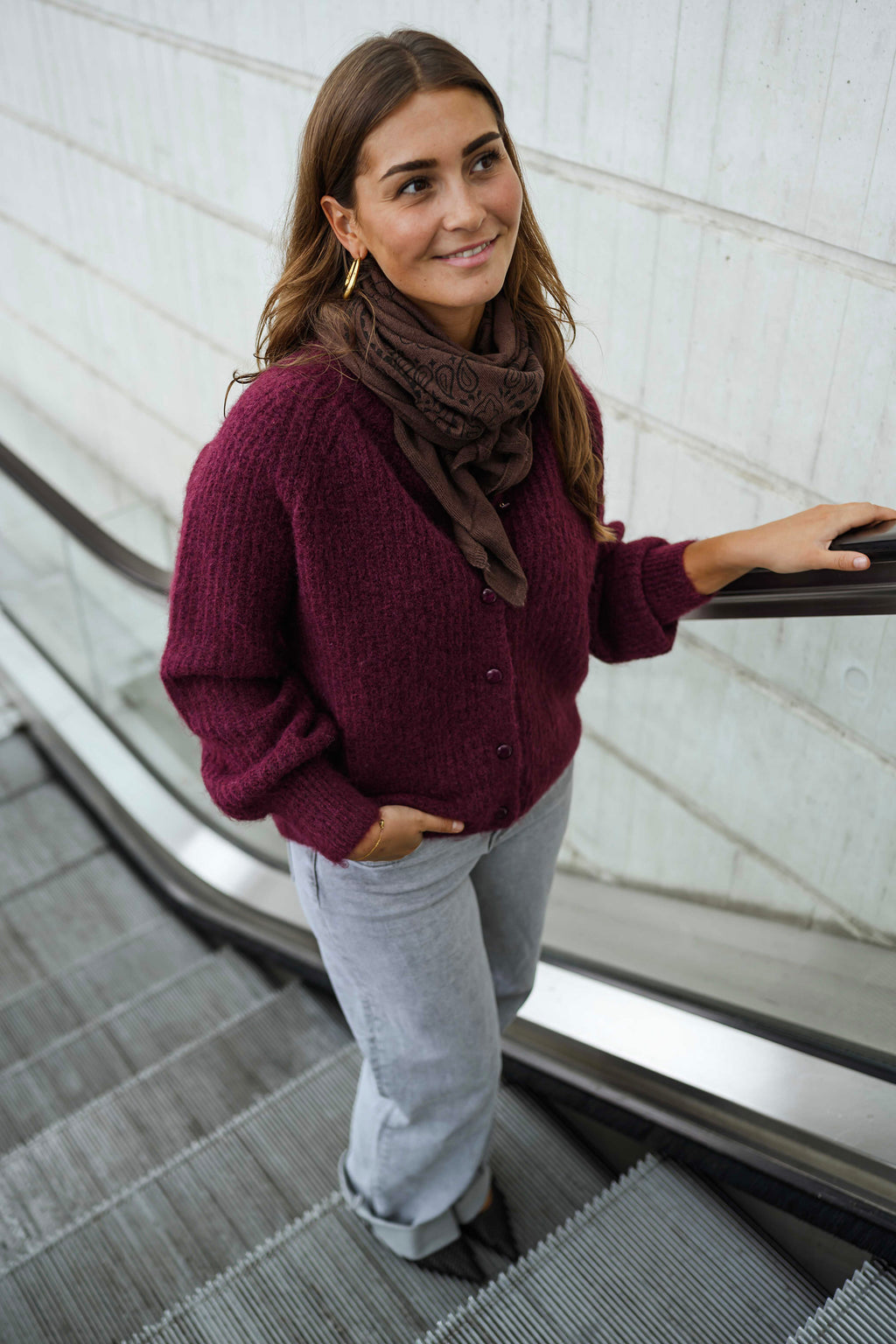 Silane scarf - chocolate