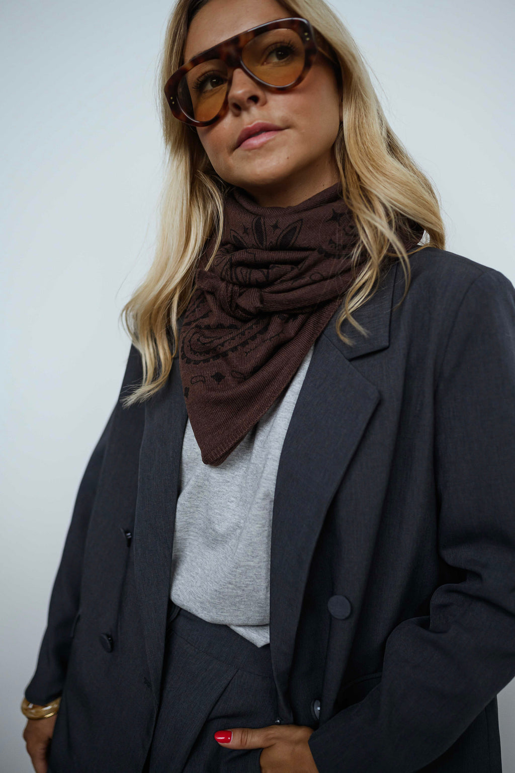 Silane scarf - chocolate