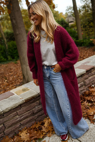 Gilet En Maille Bordeaux EDC By Esprit - Taille XL/XXL, Neuf Avec étiquettes