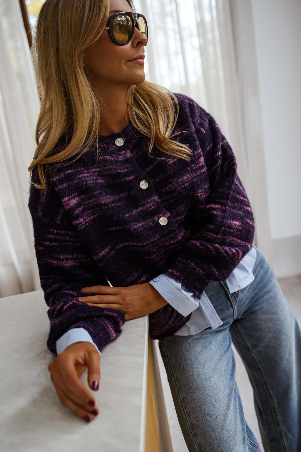 Polaire Alice - écru à fleurs